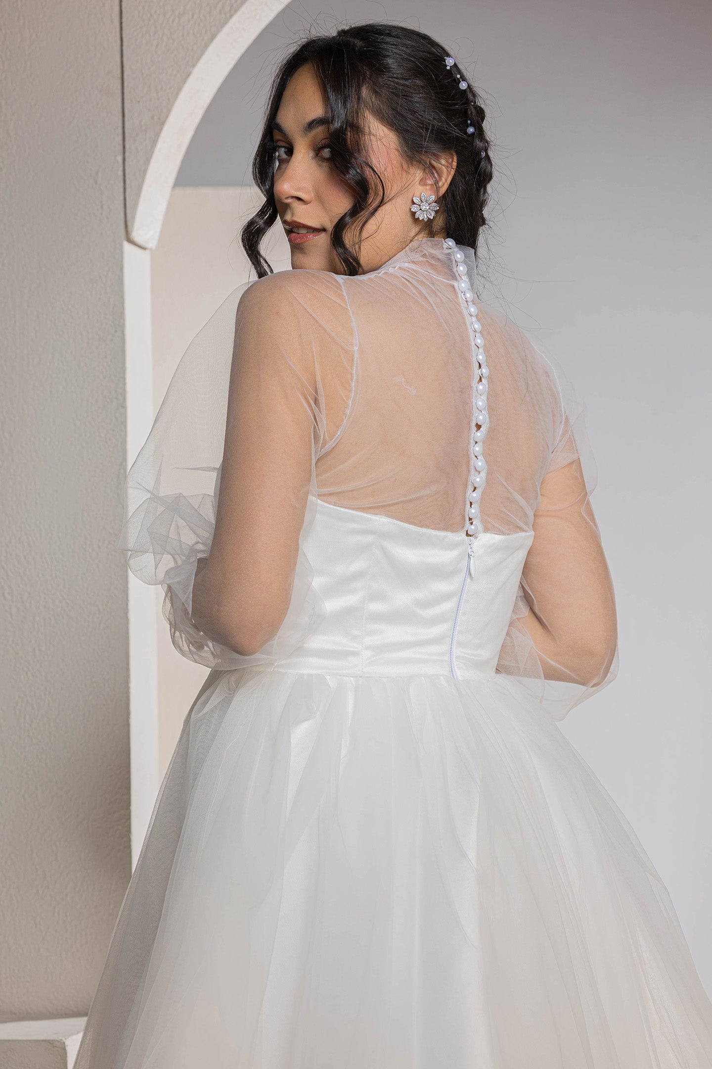 Sweetheart Mini Tulle Dress - White