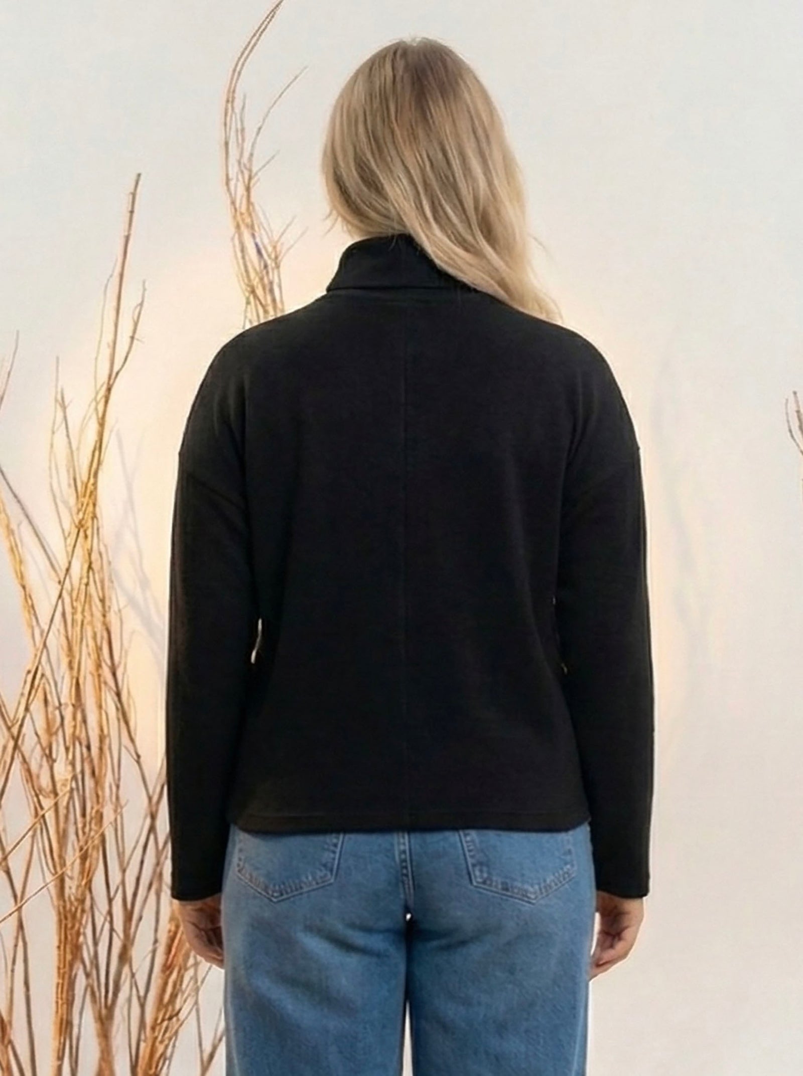 The Black Basic Wool Pullover
