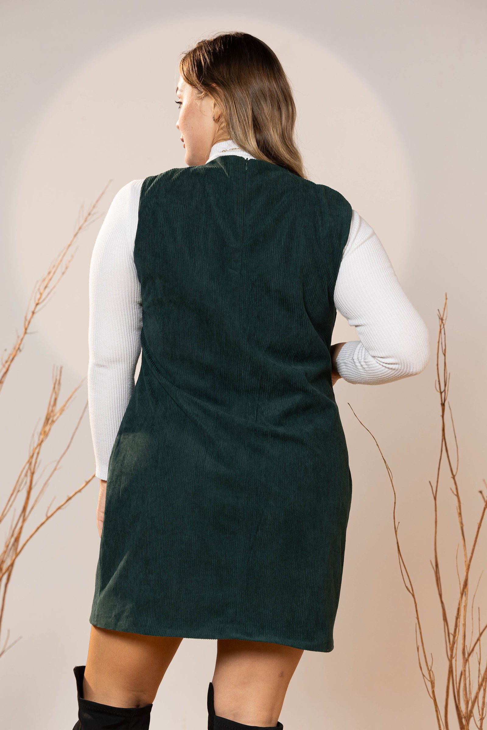The Emerald Pocket Cord Dress