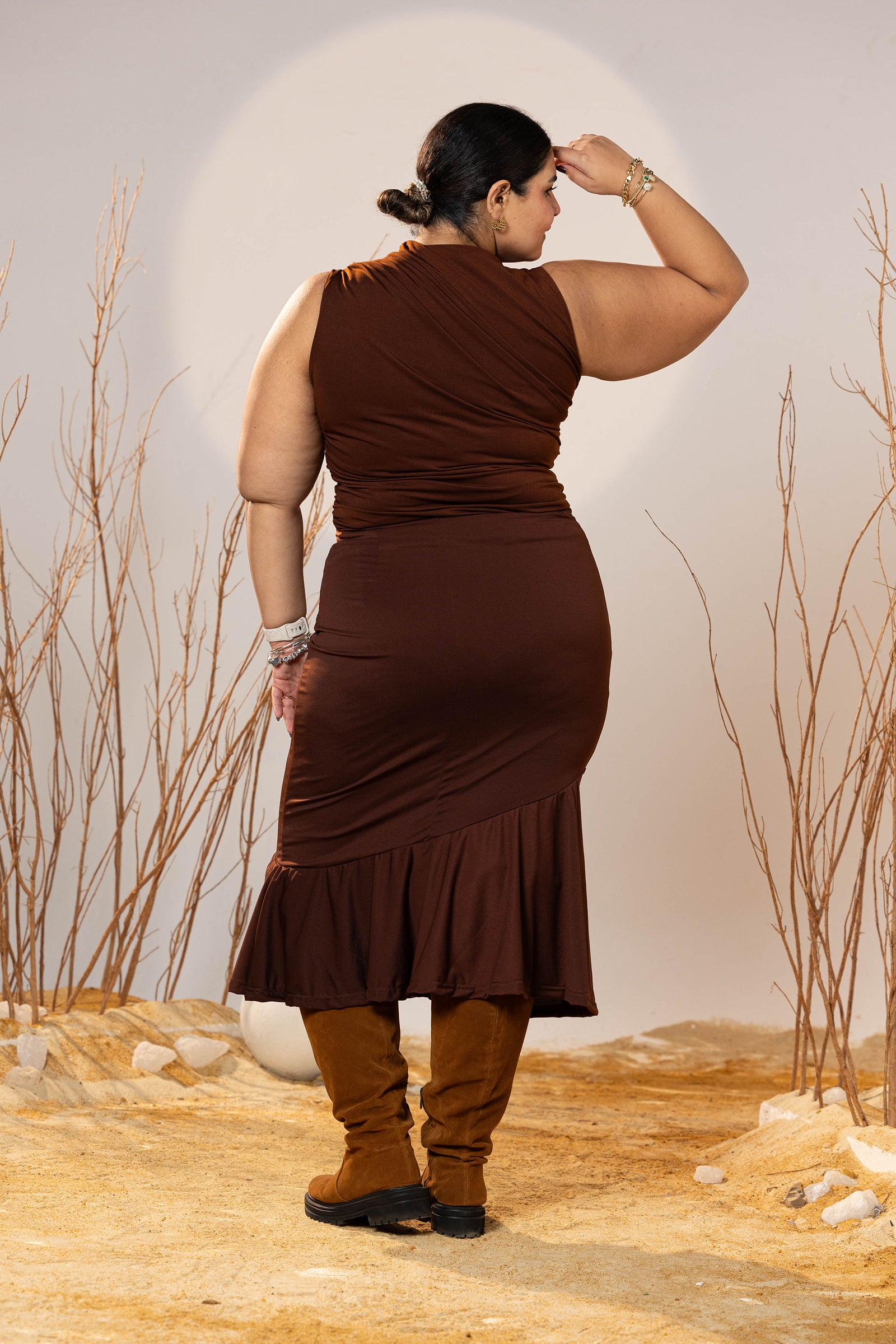 The Rich Cocoa Midi Skirt
