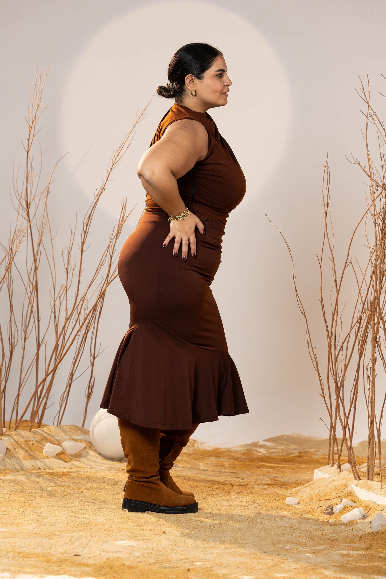 The Rich Cocoa Midi Skirt