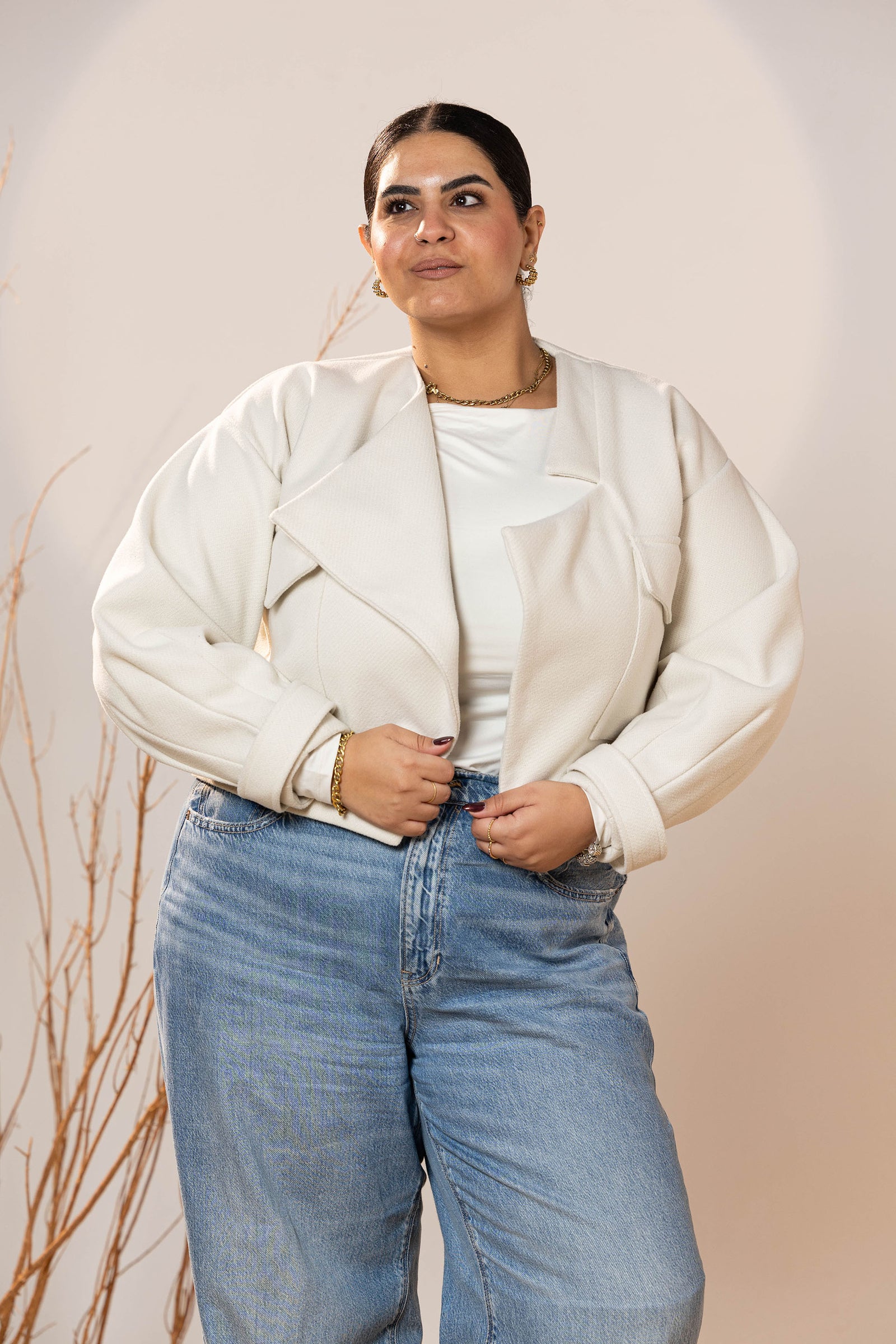 The Winter Pearl Cropped Jacket