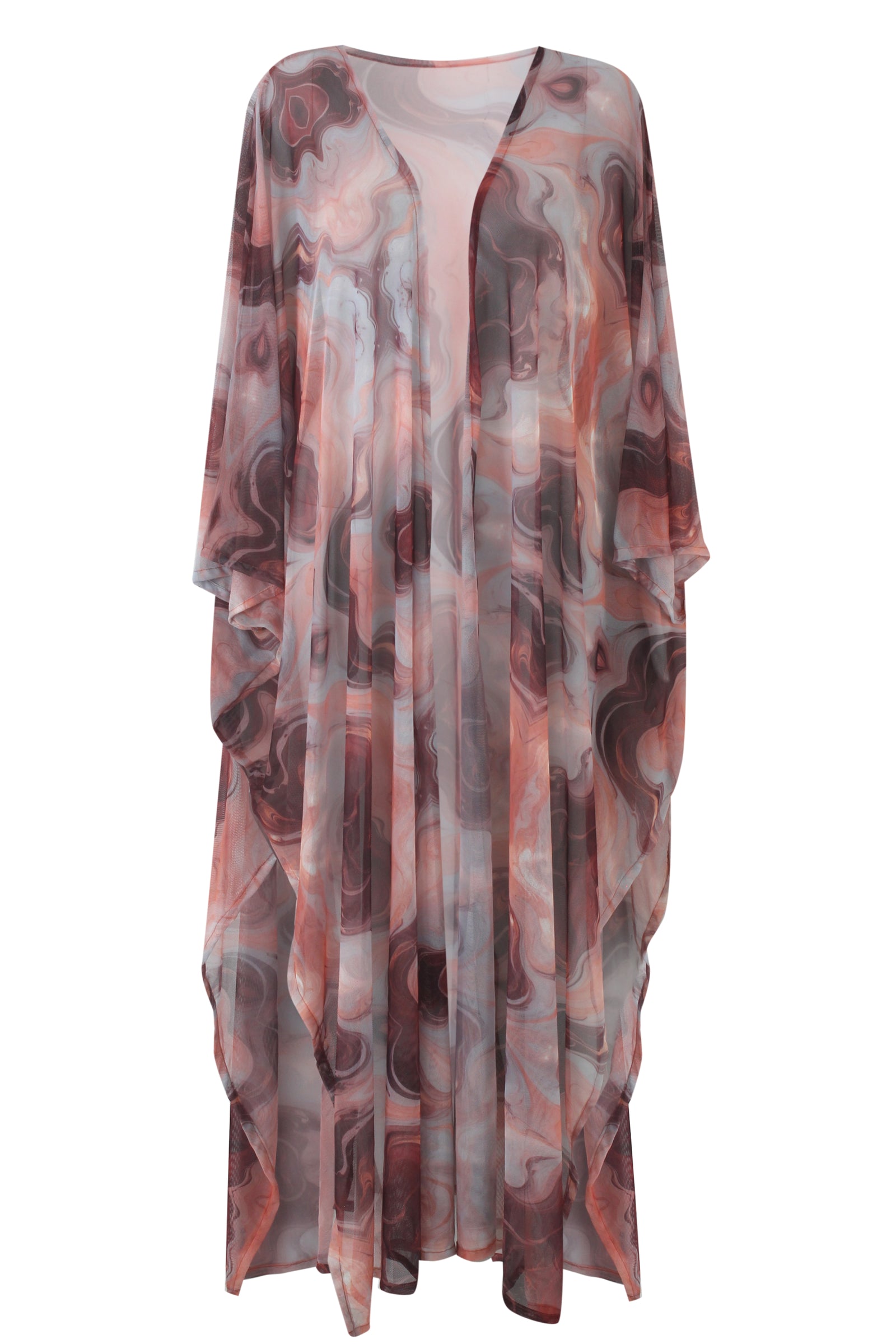 Velvet Marble Tulle Kimono