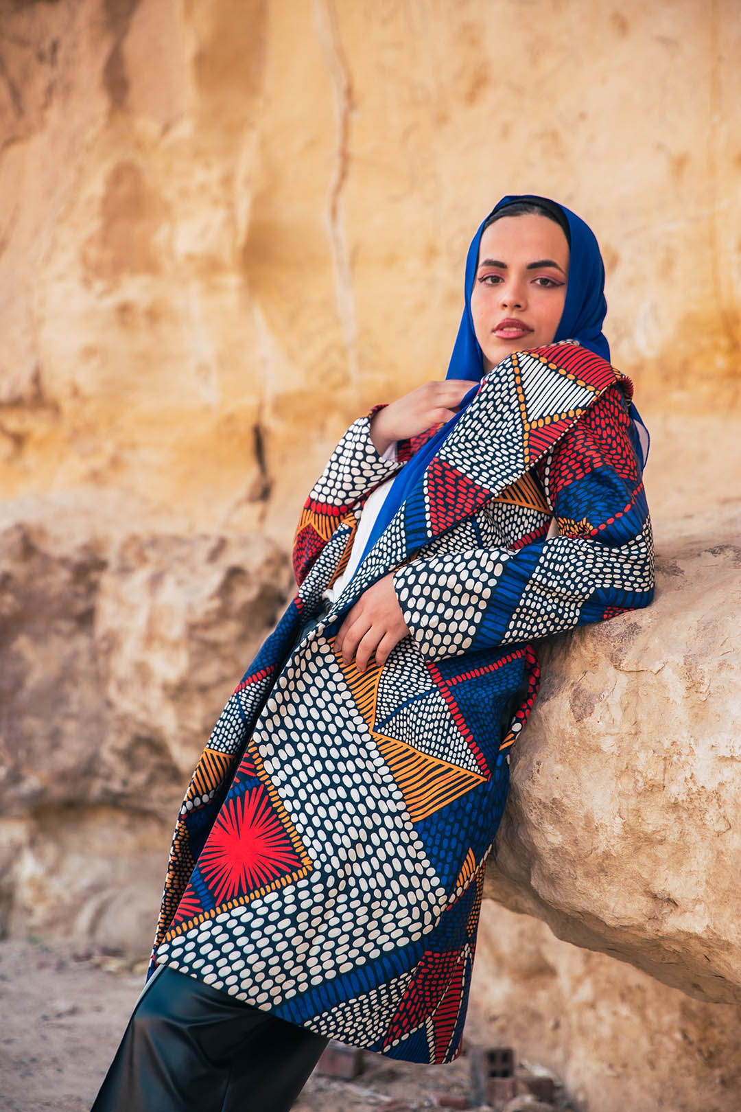 The African Wool Coat - Multi Colored