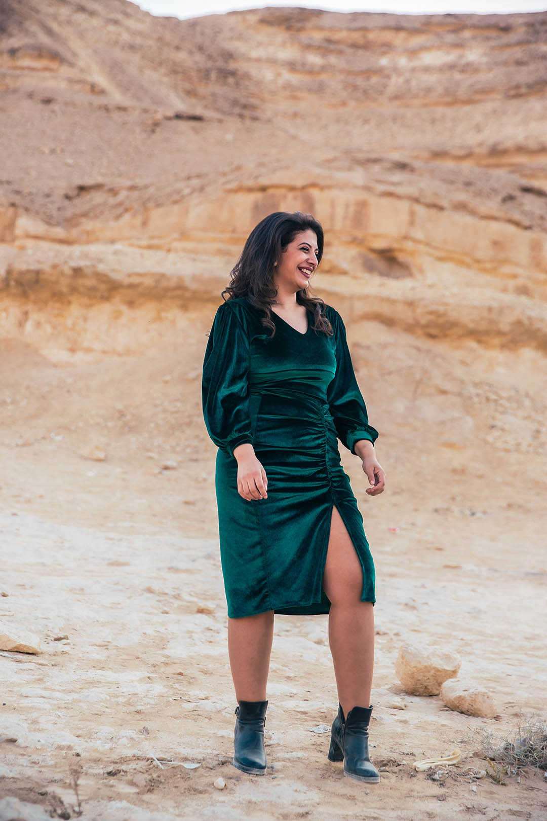 The play 2 piece velvet set dress - Emerald Green