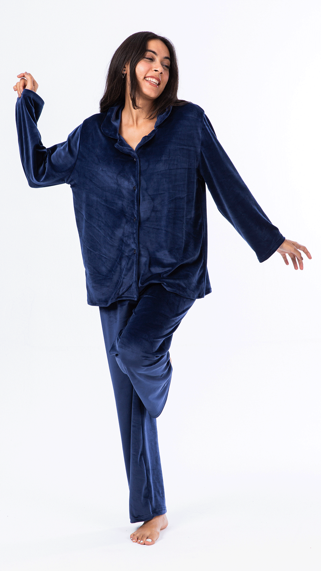 Royal Velvet Classic Pjs Set - Navy blue