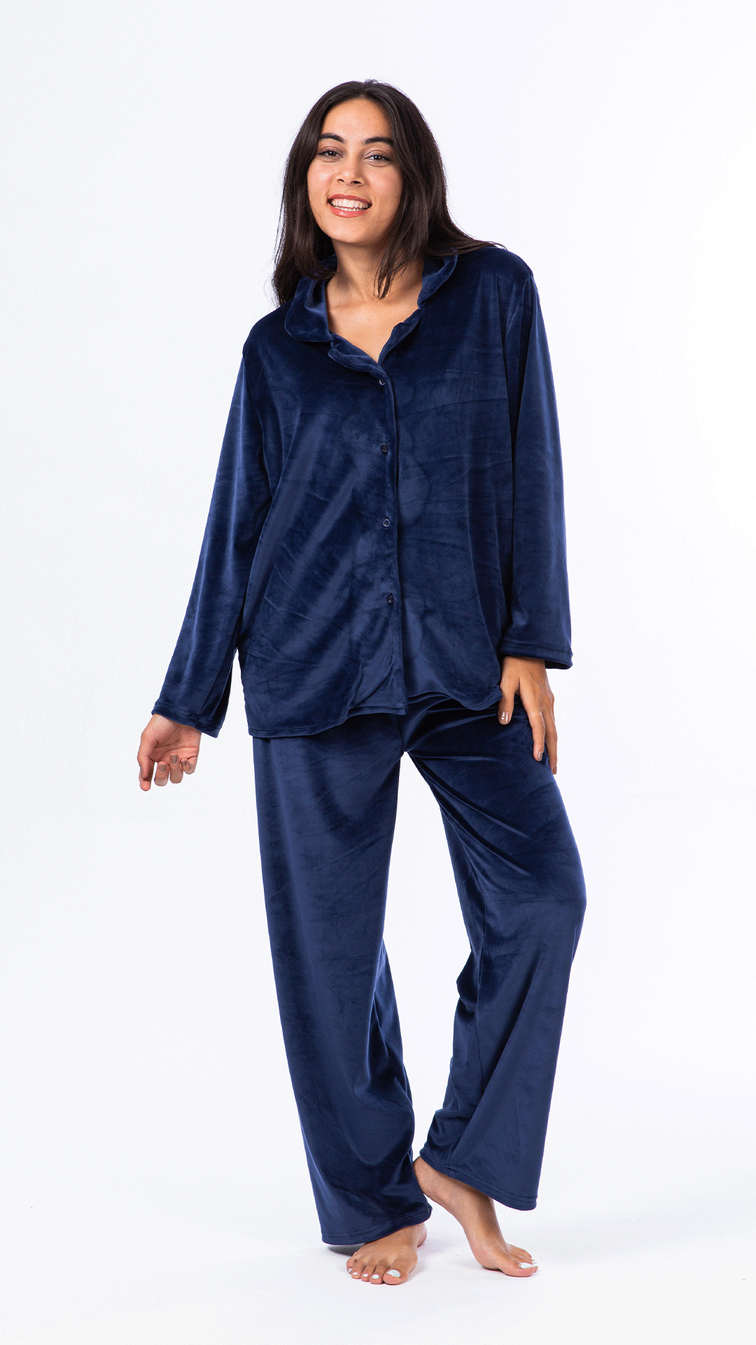 Royal Velvet Classic Pjs Set - Navy blue