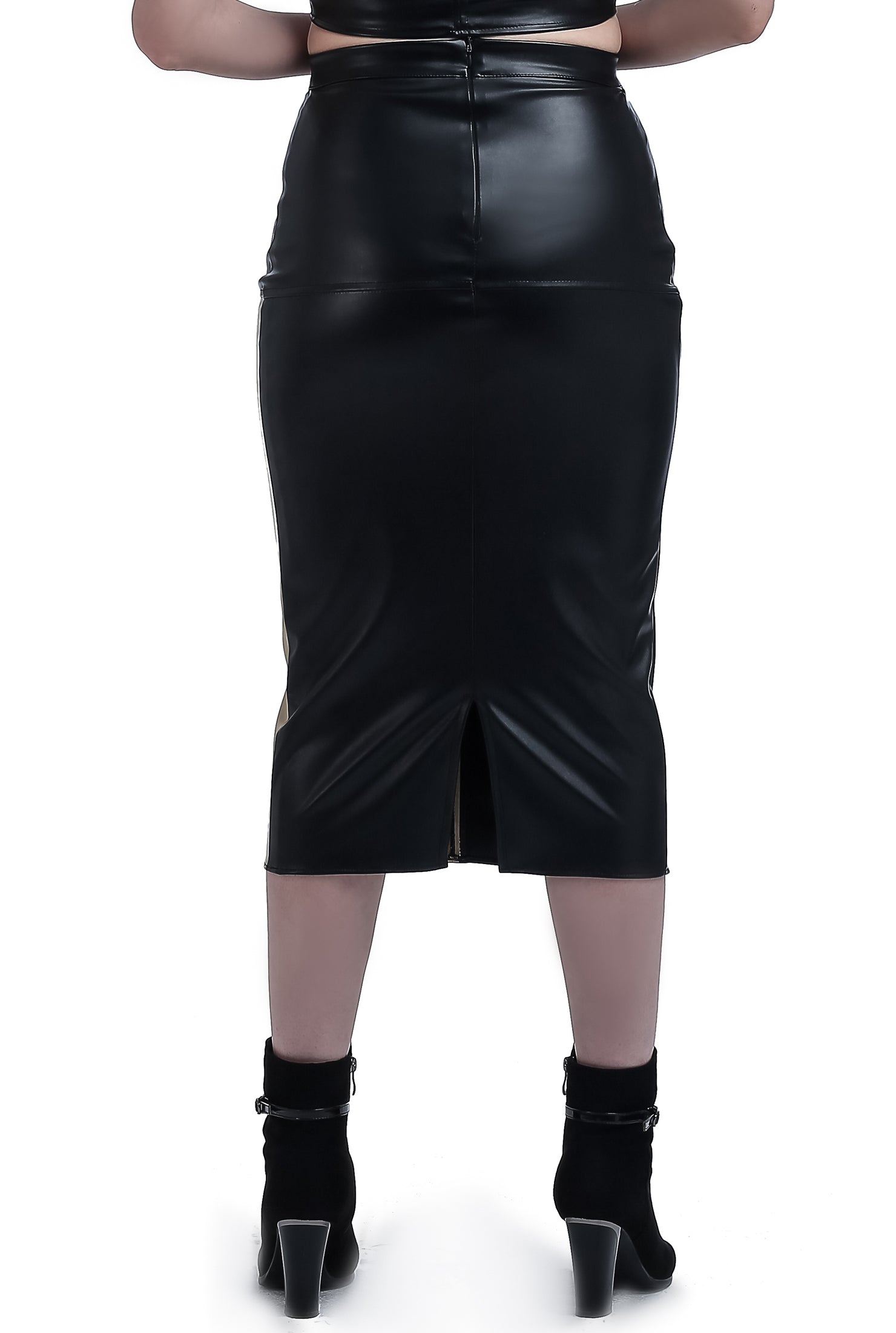 2 Halves Colored Leather Skirt