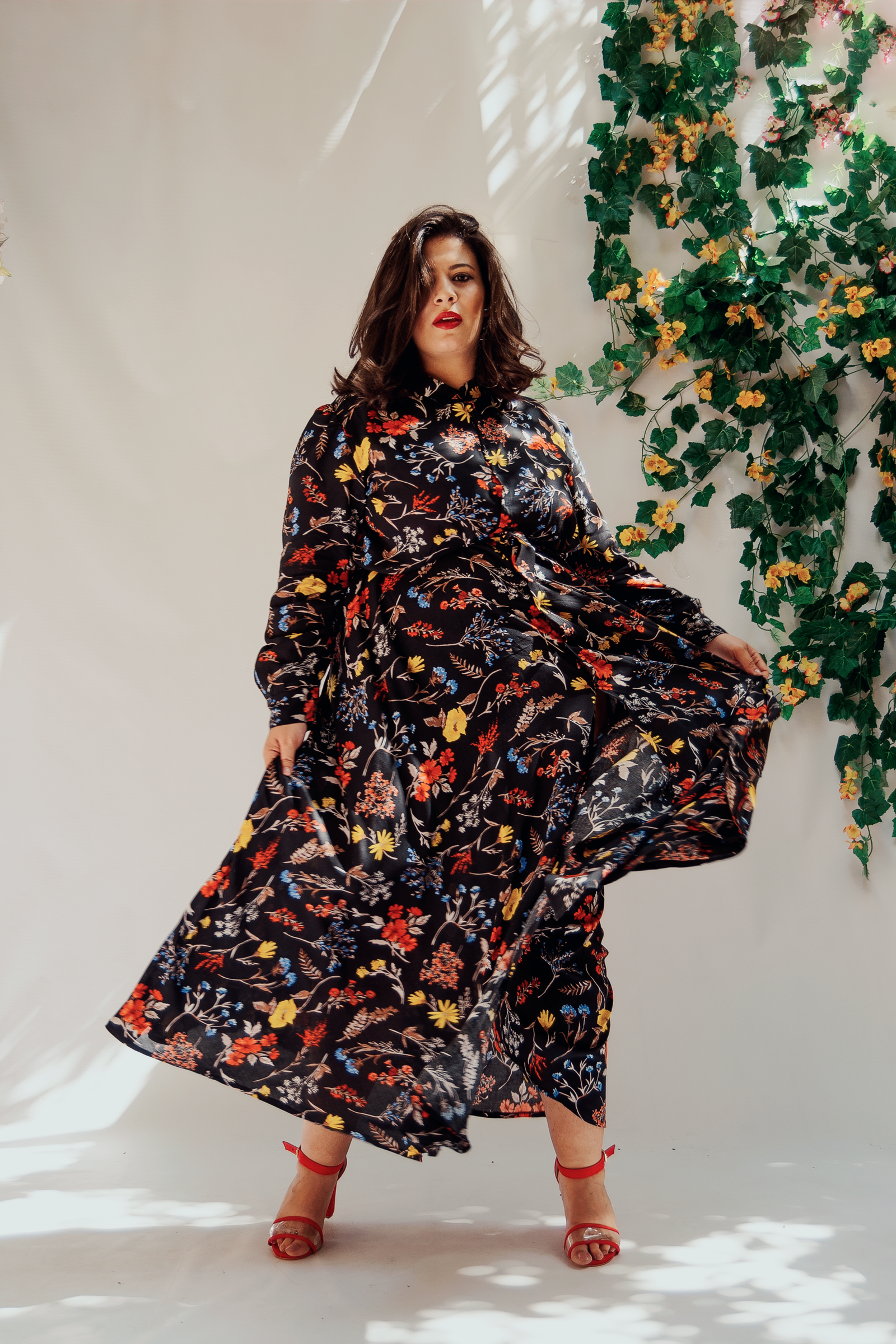 The Colorful Blossom Kimono Dress