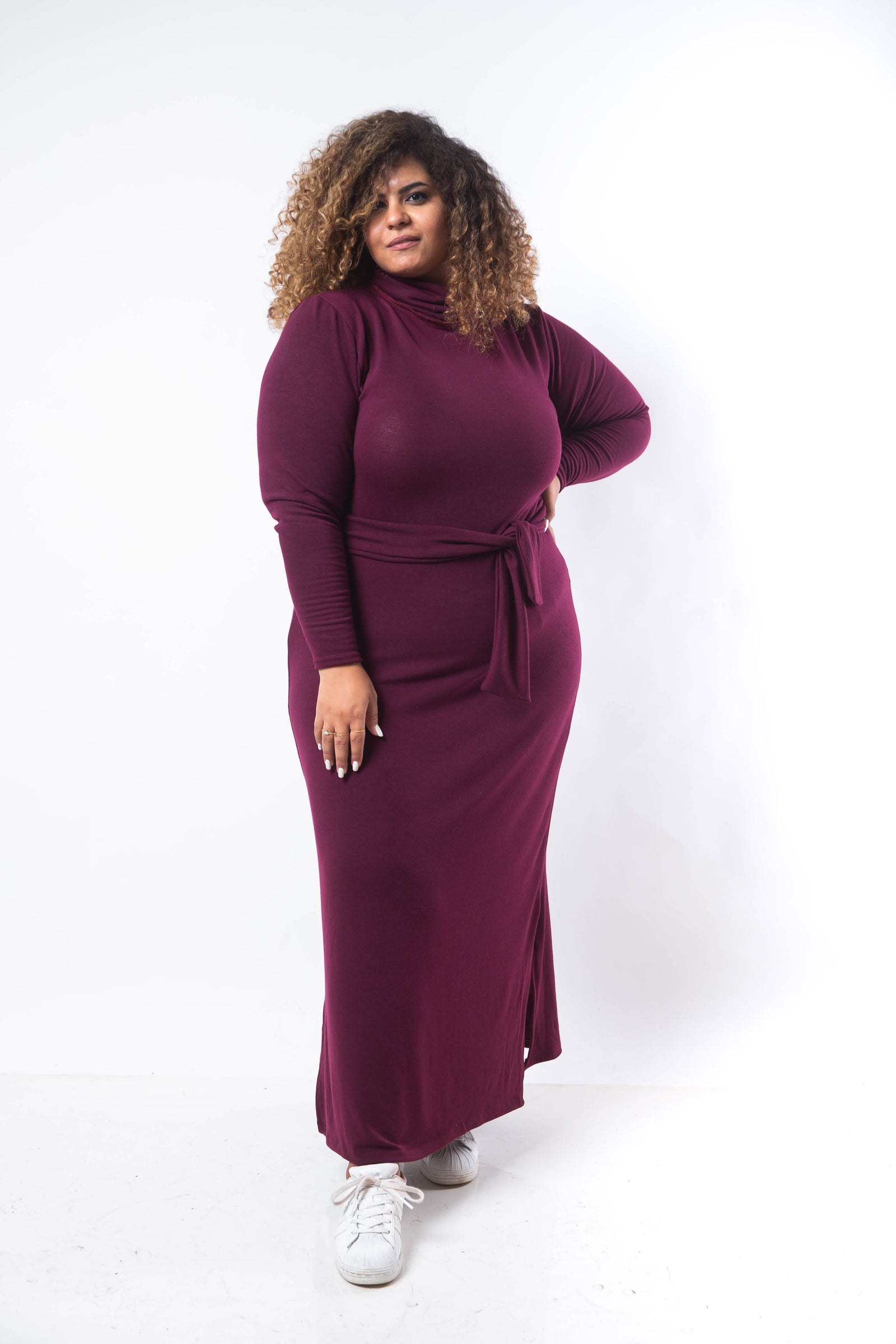 Basic Turtle Dress - Purple
