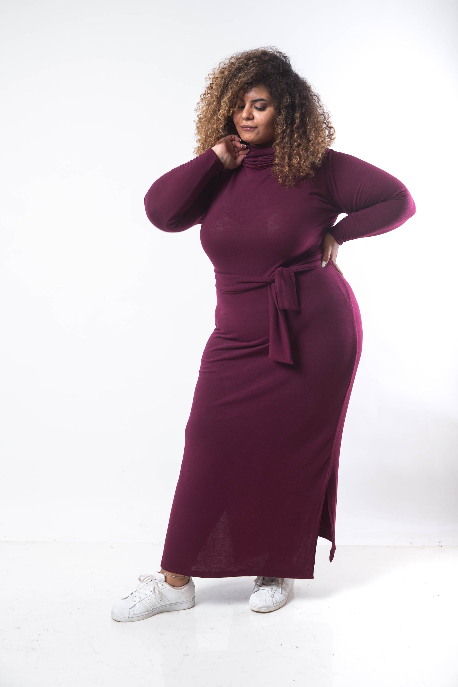 Basic Turtle Dress - Purple