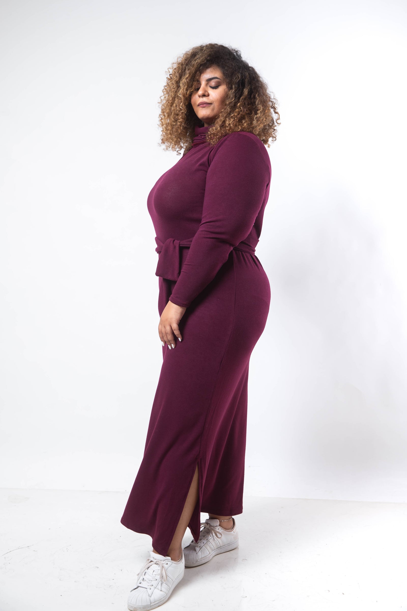 Basic Turtle Dress - Purple