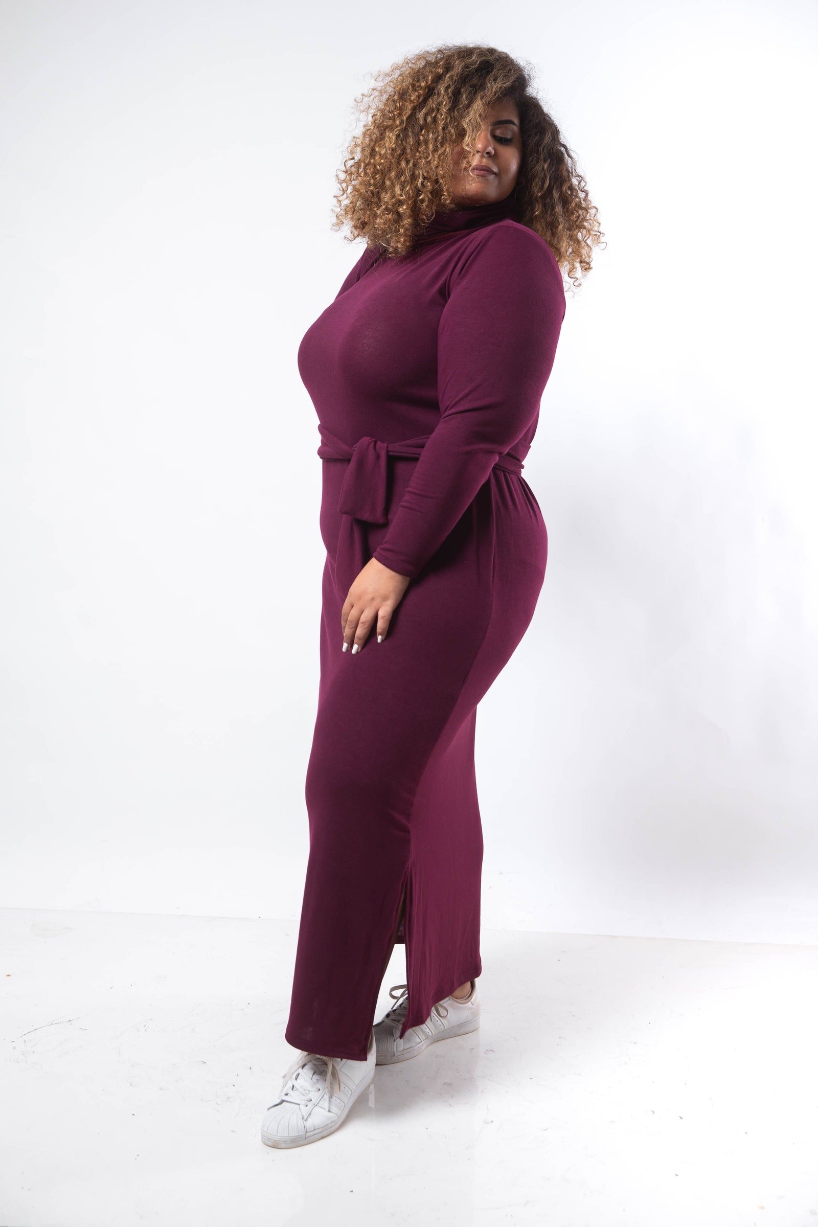 Basic Turtle Dress - Purple
