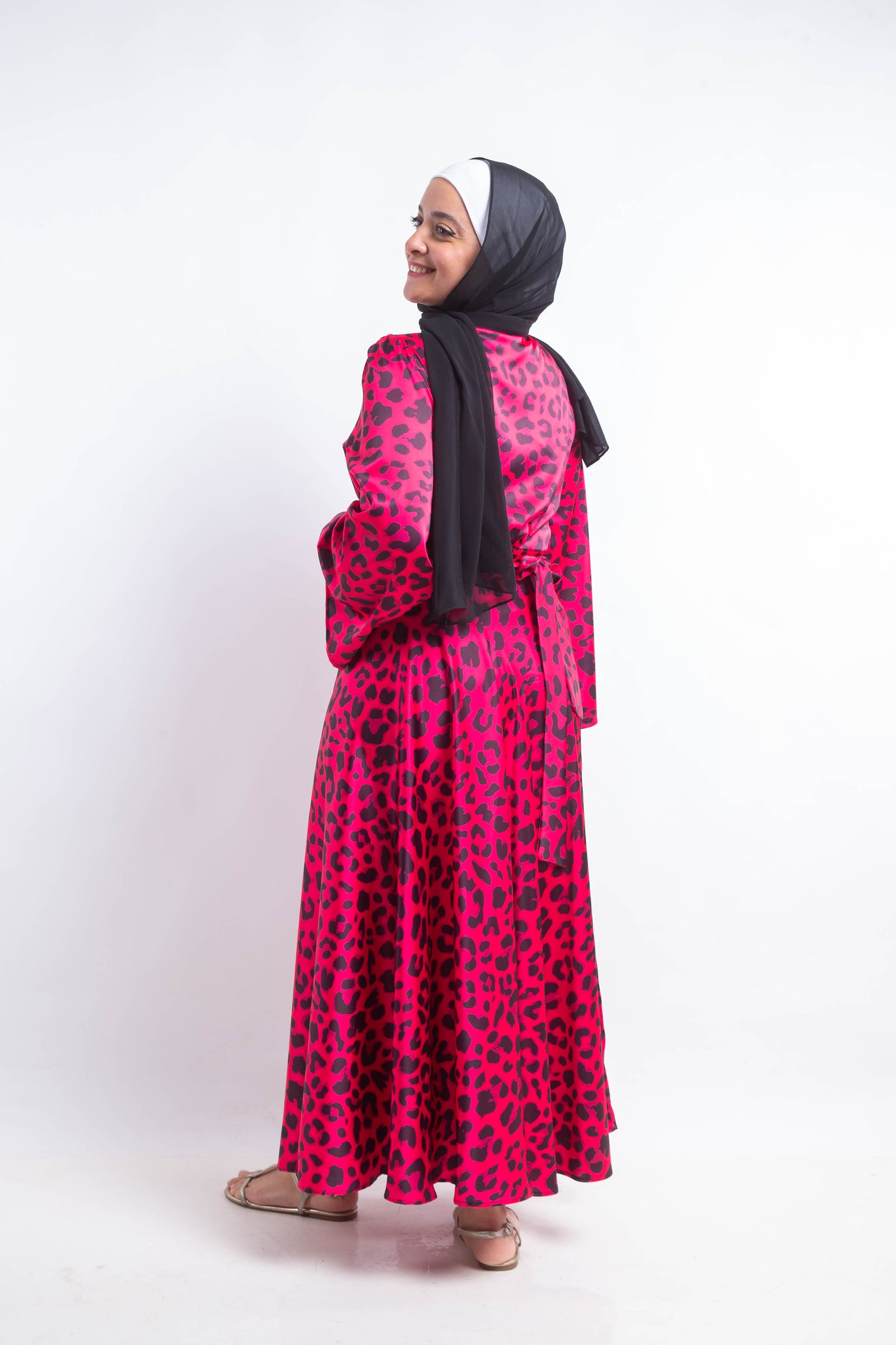 Latina Wrap Silk Dress - Fuchsia