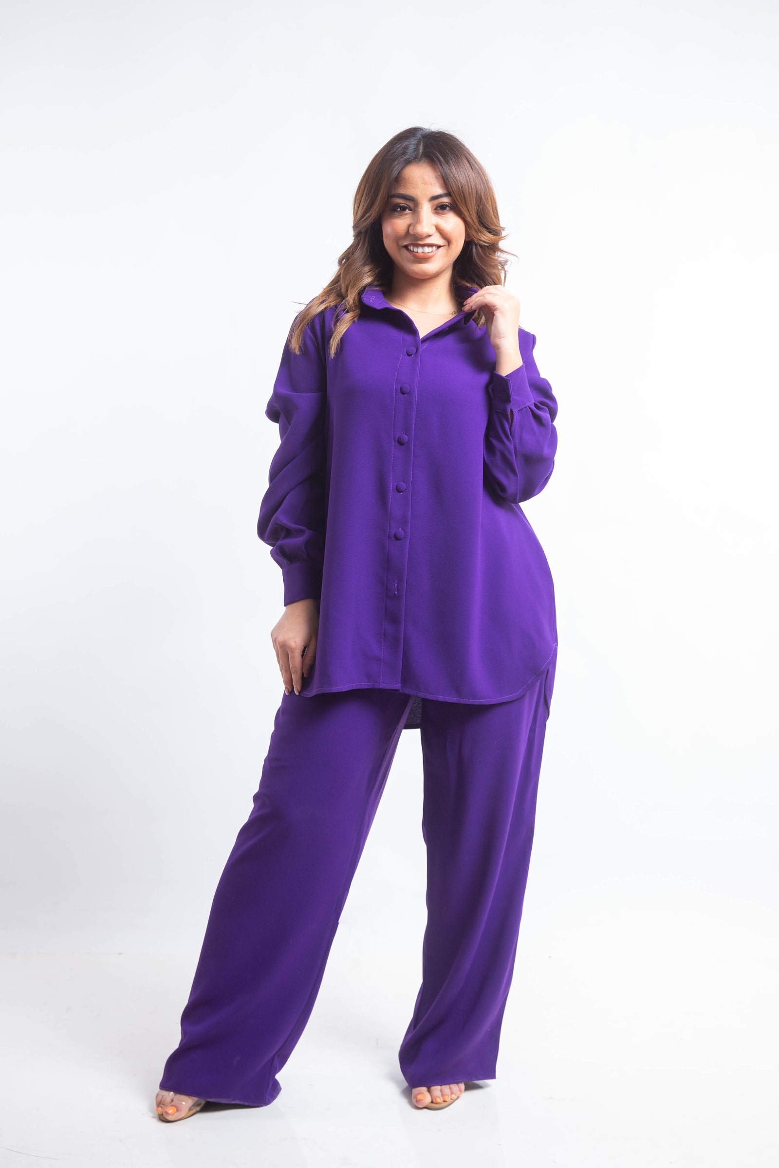 The Palette Crepe Chemise - Purple