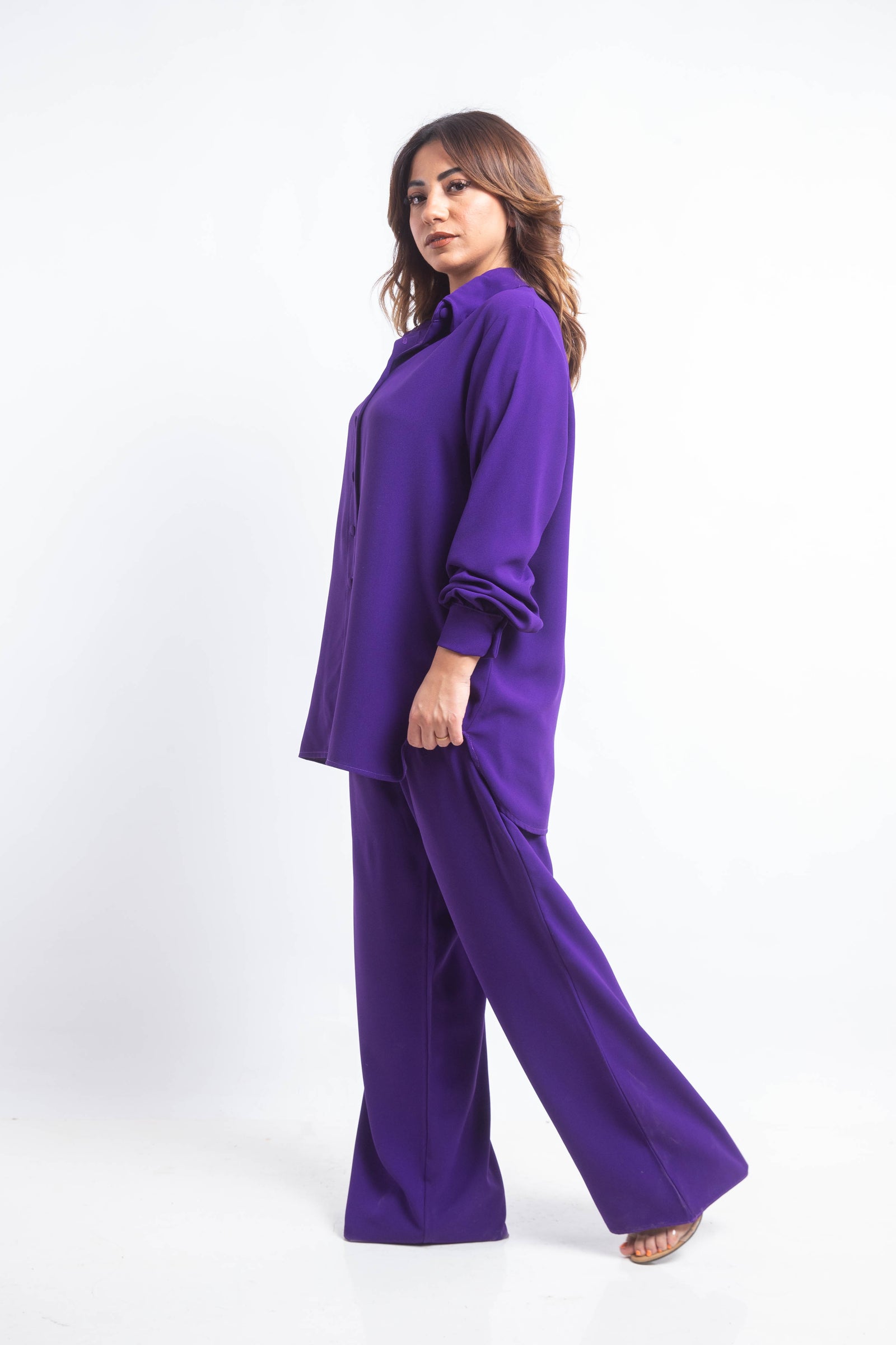 The Palette Crepe Chemise - Purple