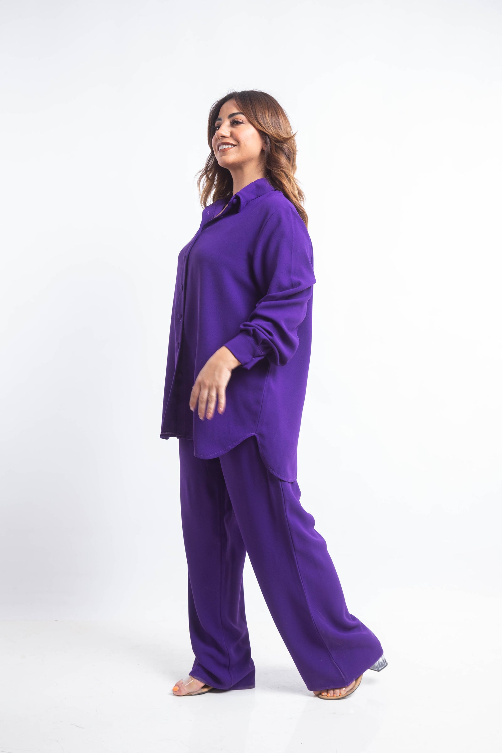 The Palette Crepe Chemise - Purple