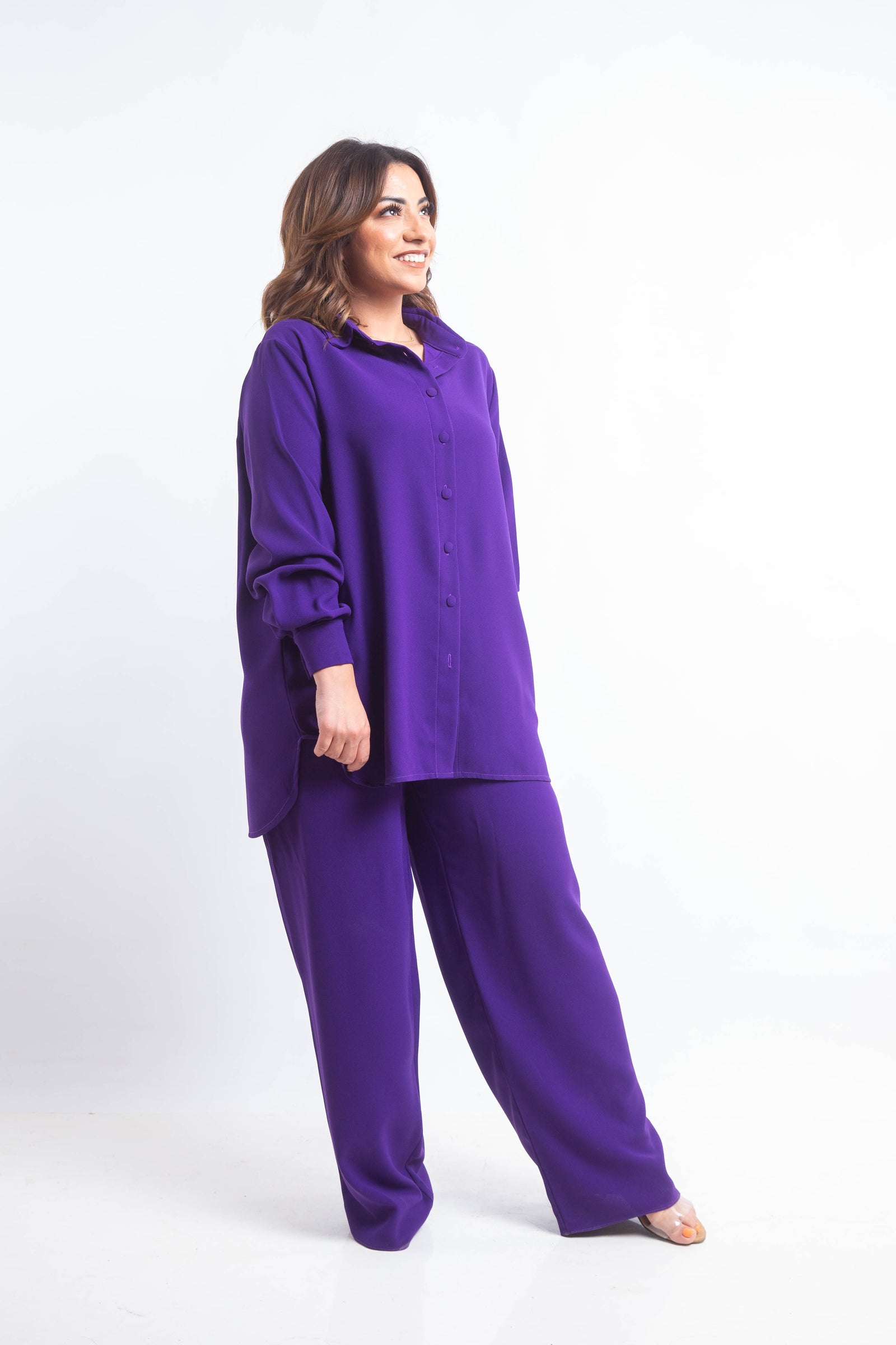 The Palette Crepe Chemise - Purple
