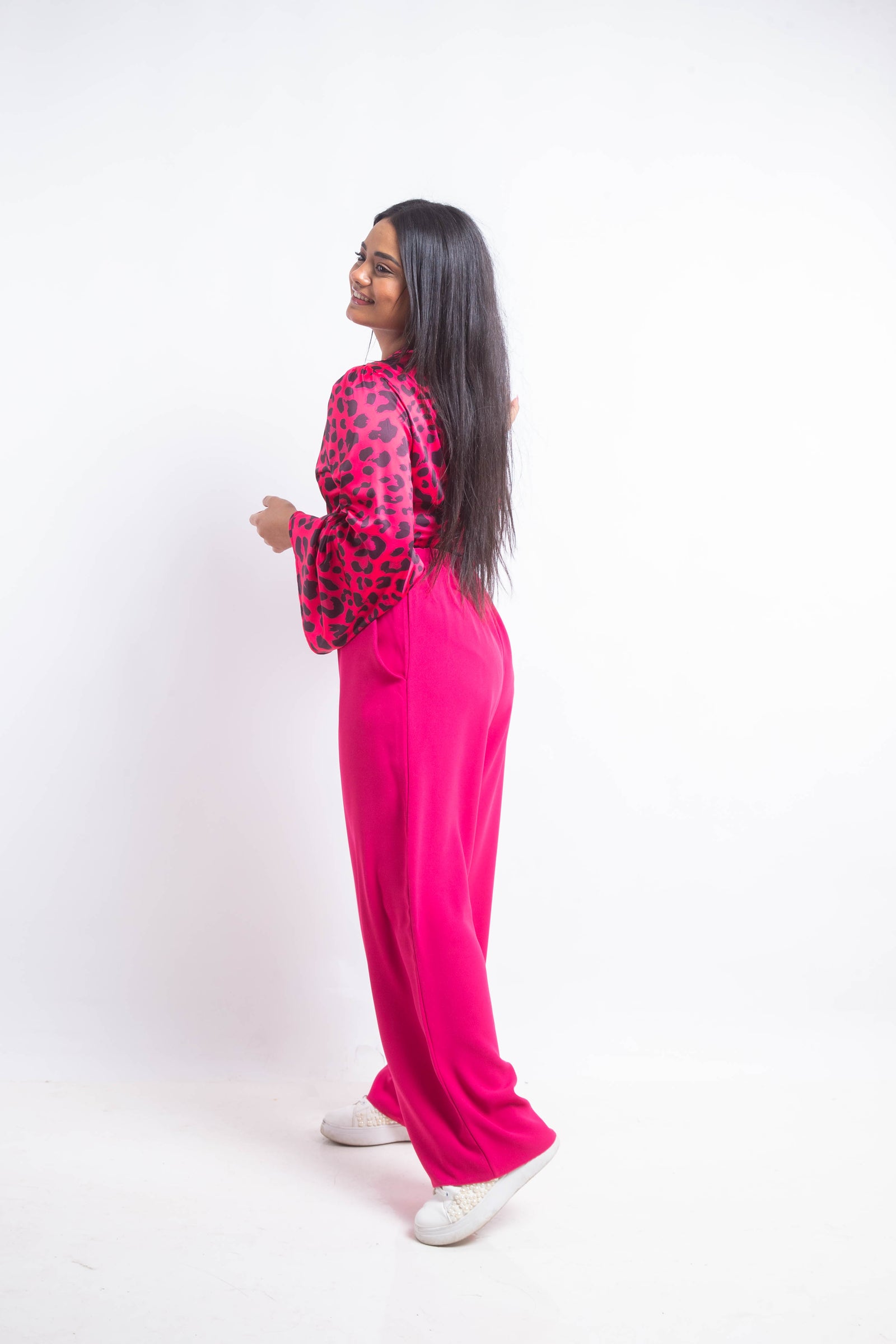 The Wrap Leo Top - Fuschia