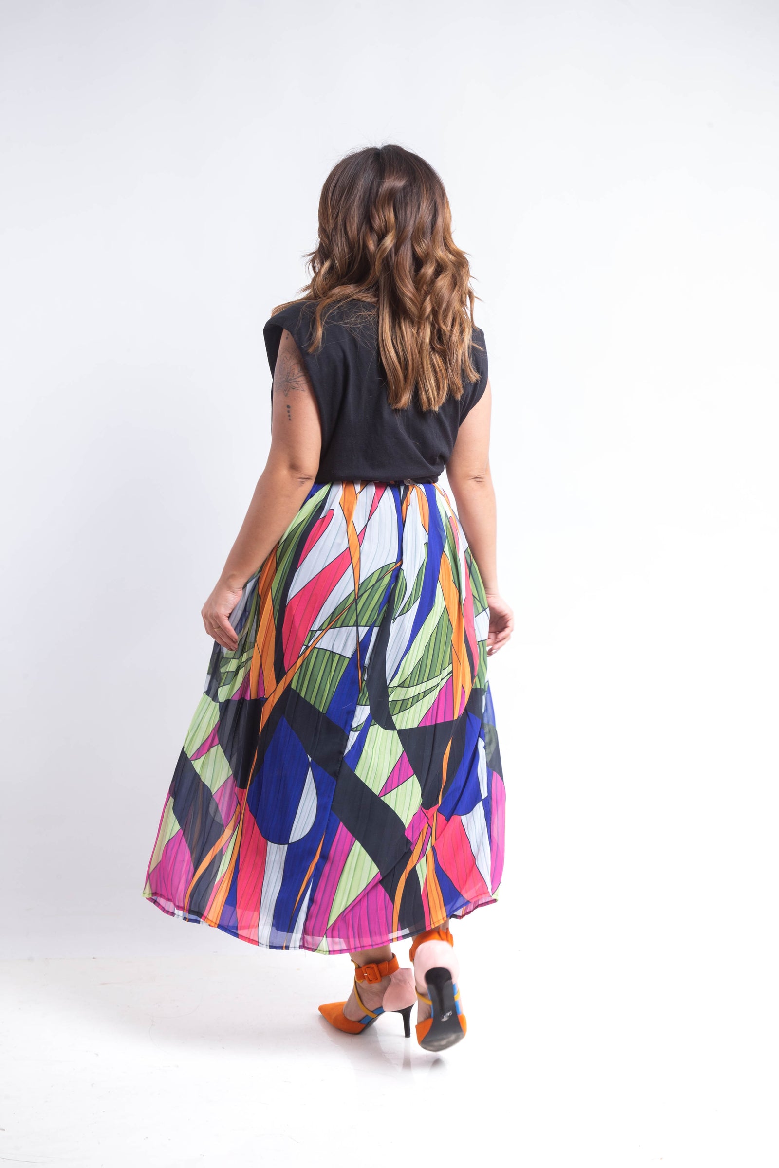 The field chiffon pleated Skirt
