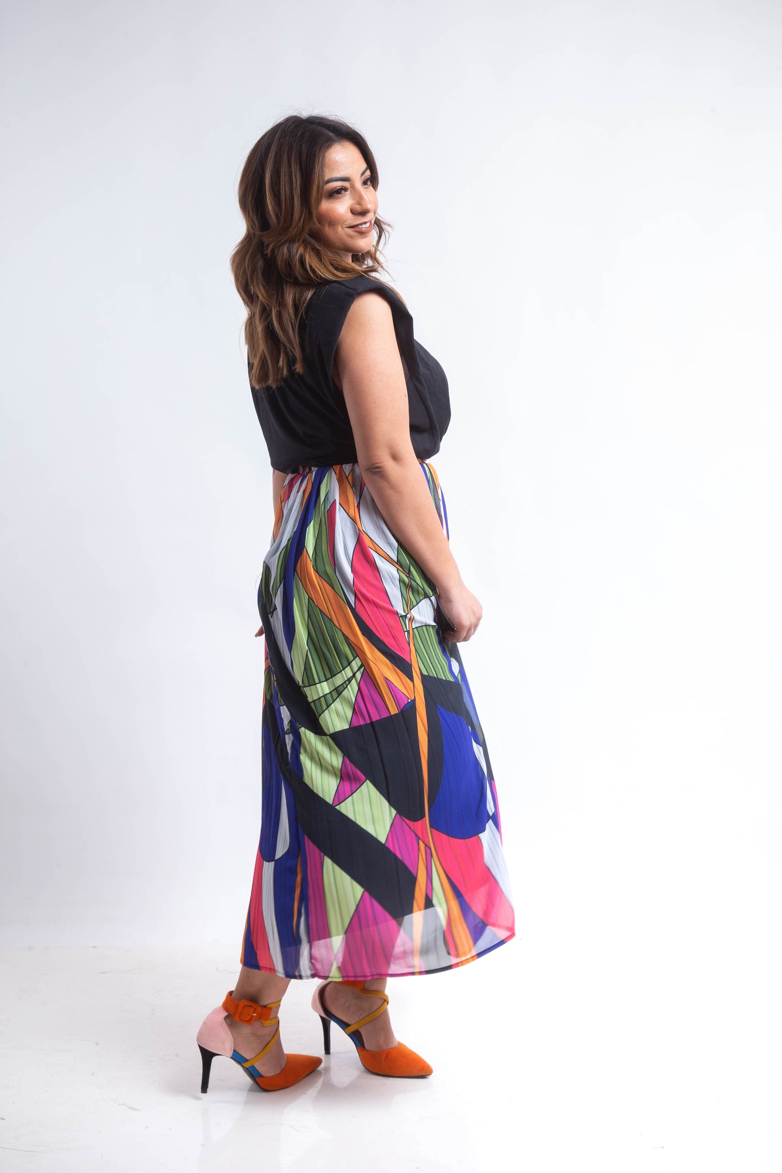 The field chiffon pleated Skirt
