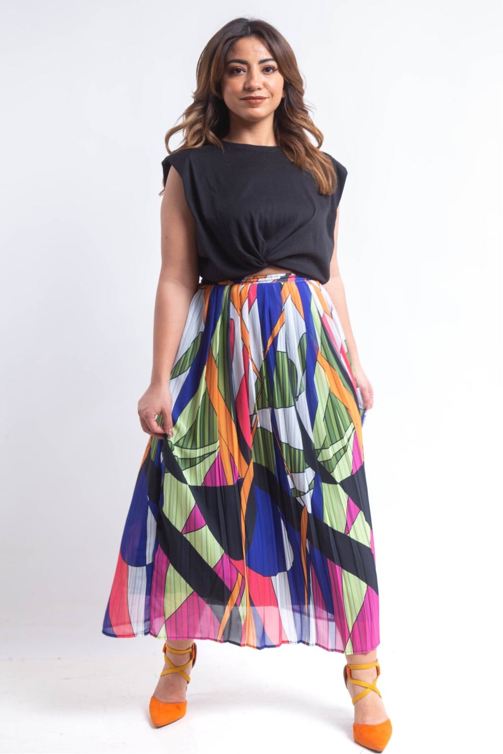 The field chiffon pleated Skirt