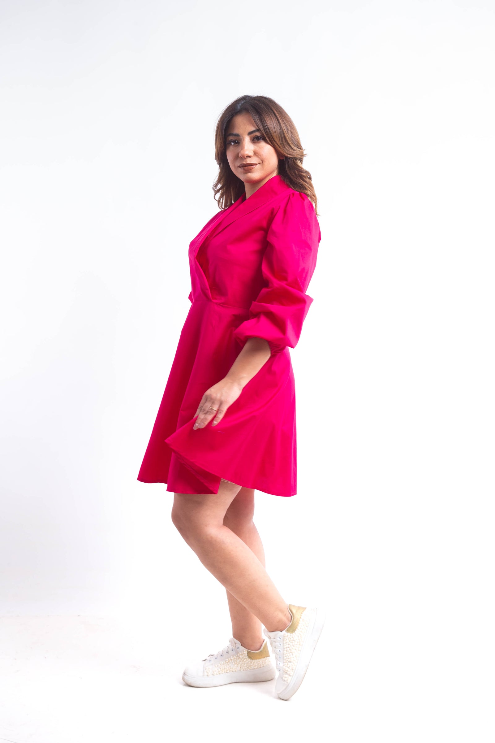 Moulin Rouge Blazer Dress - Fushcia