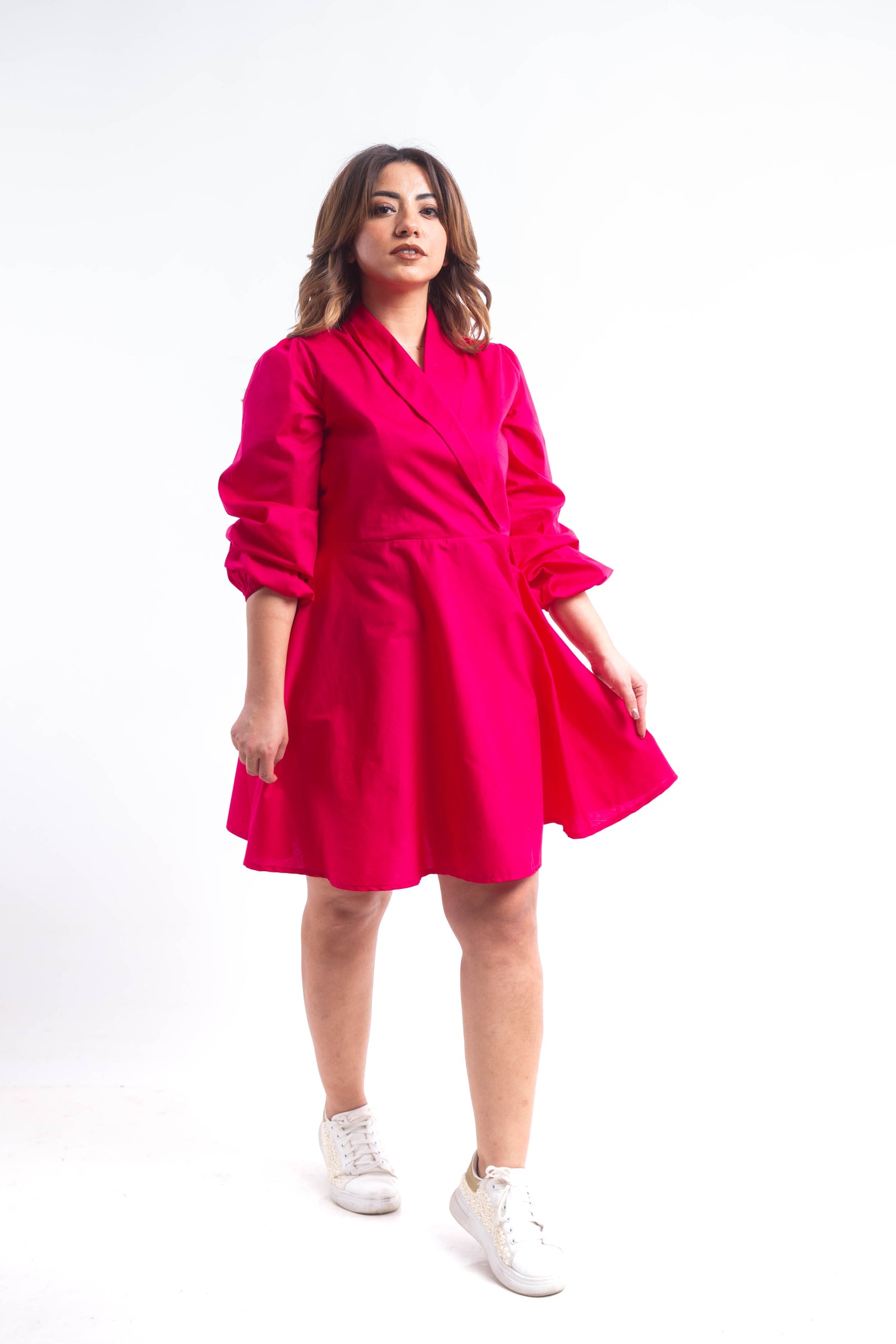 Moulin Rouge Blazer Dress - Fushcia