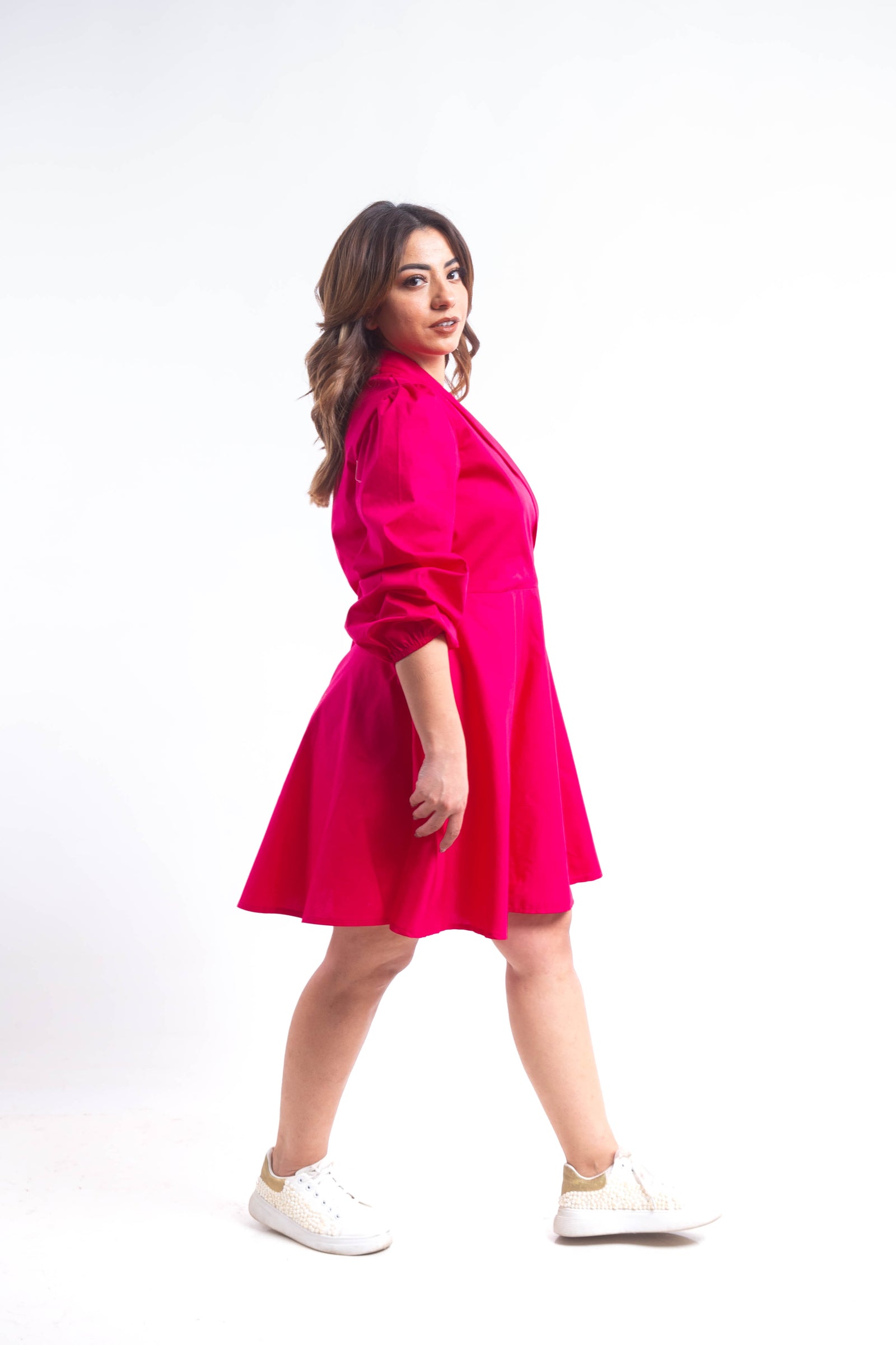 Moulin Rouge Blazer Dress - Fushcia