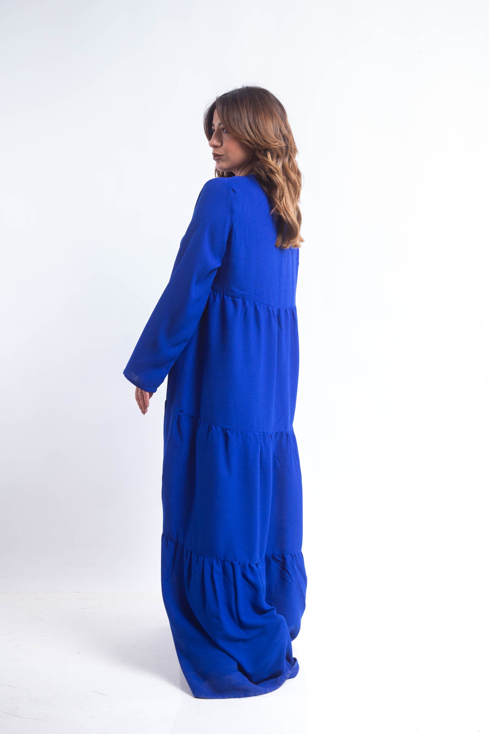 The Maxi Layered Dress - Blue