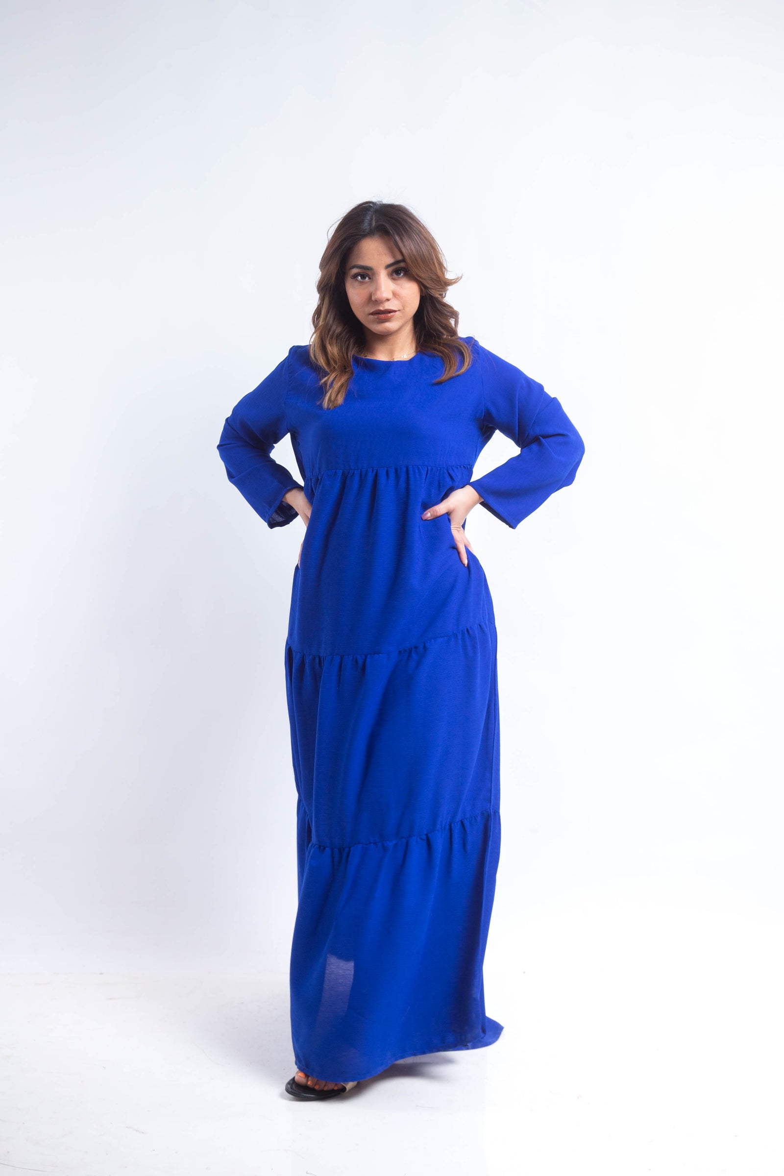 The Maxi Layered Dress - Blue