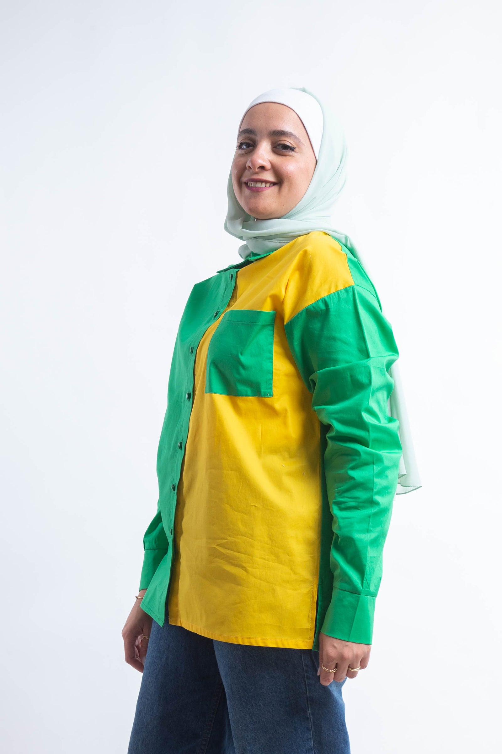 The Brazilian Poplin Chemise - Green