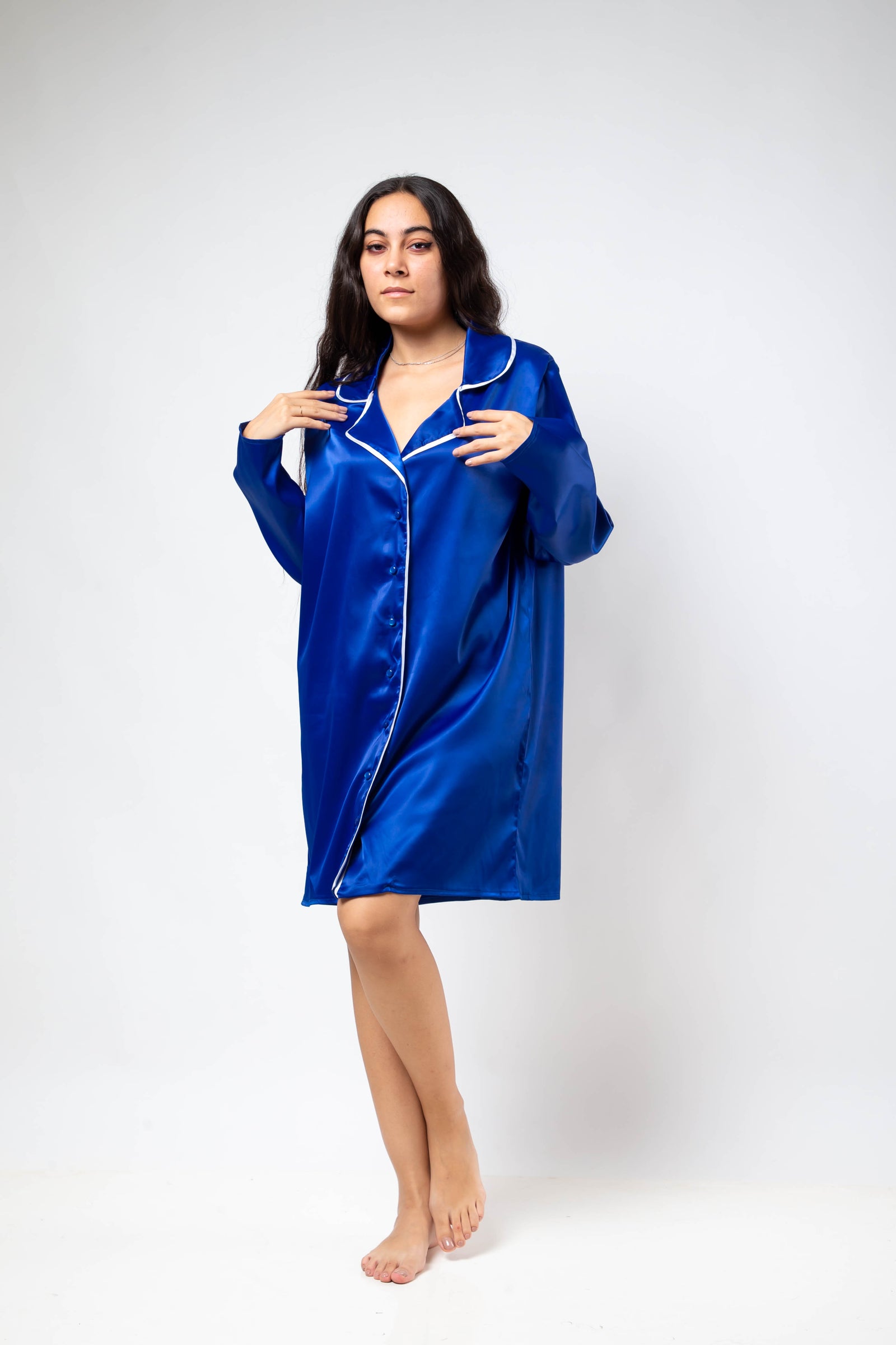 The Galaxy Shirt Dress - Blue