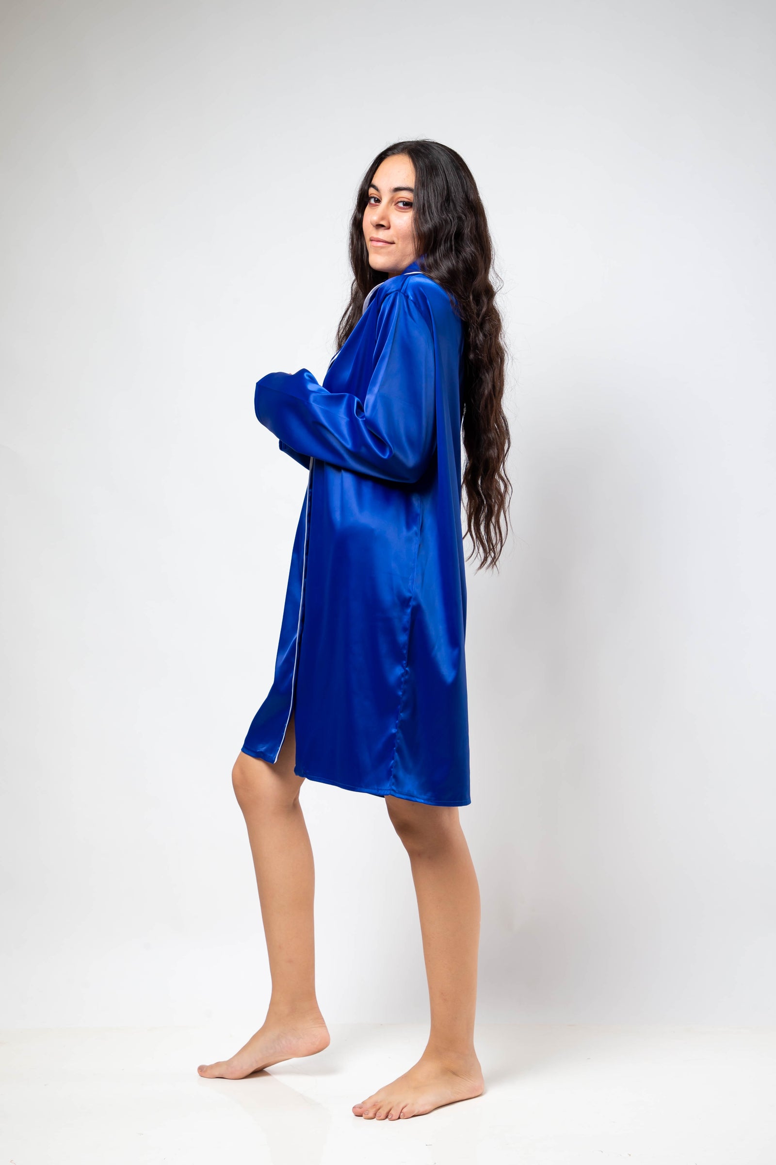 The Galaxy Shirt Dress - Blue