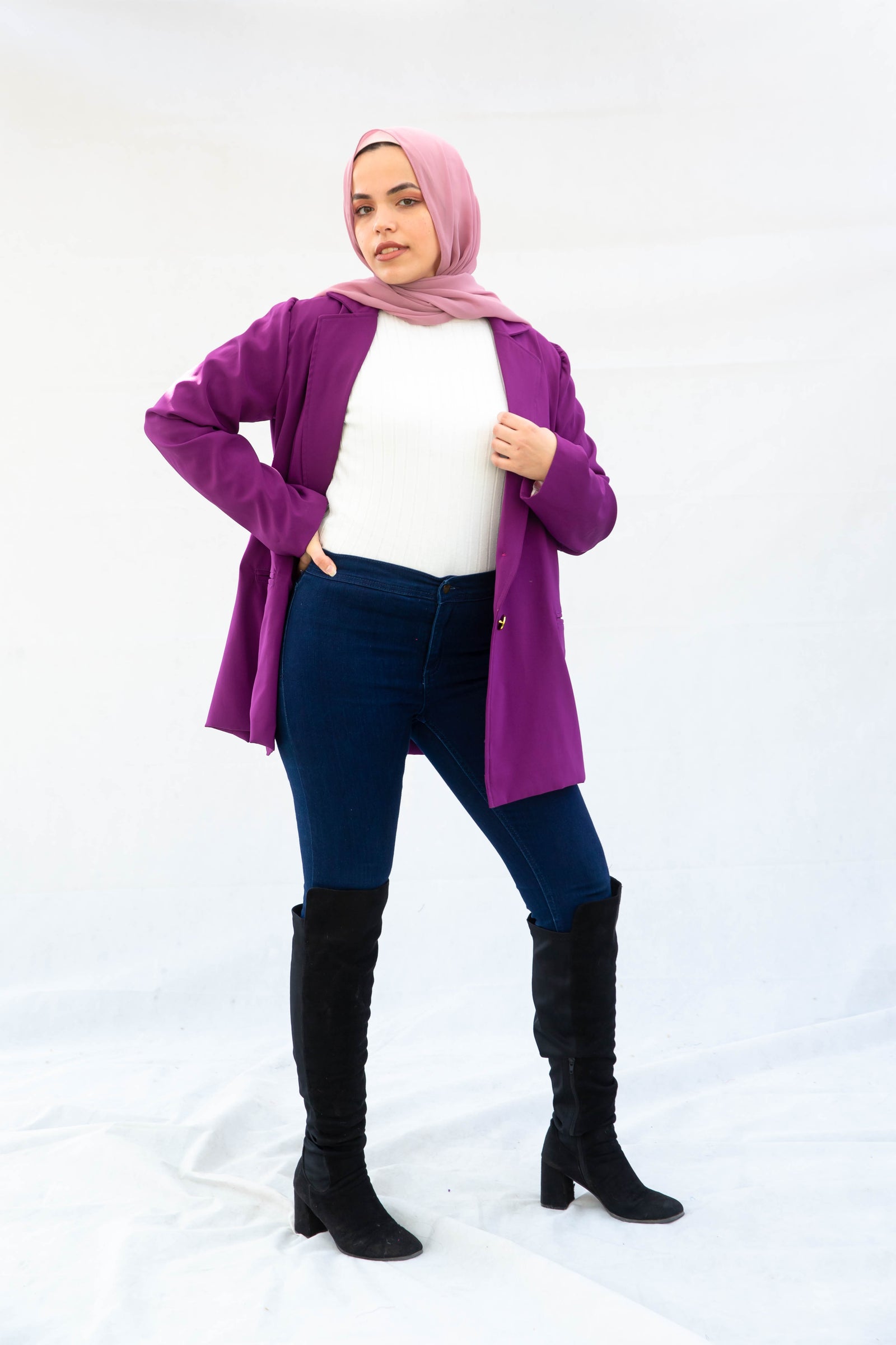 The purple blazer - purple
