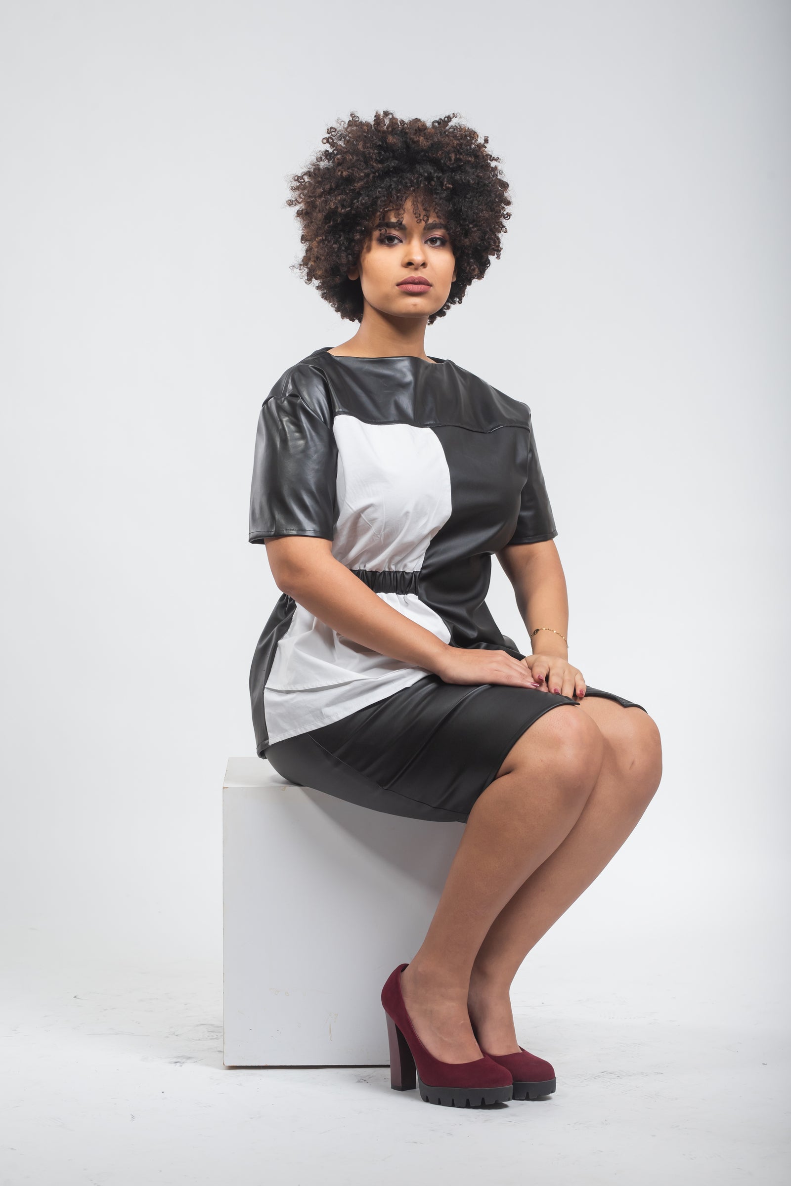 Joker Leather blouse - Black
