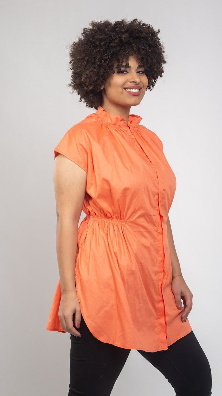 Daisy Wide Blouse - Orange