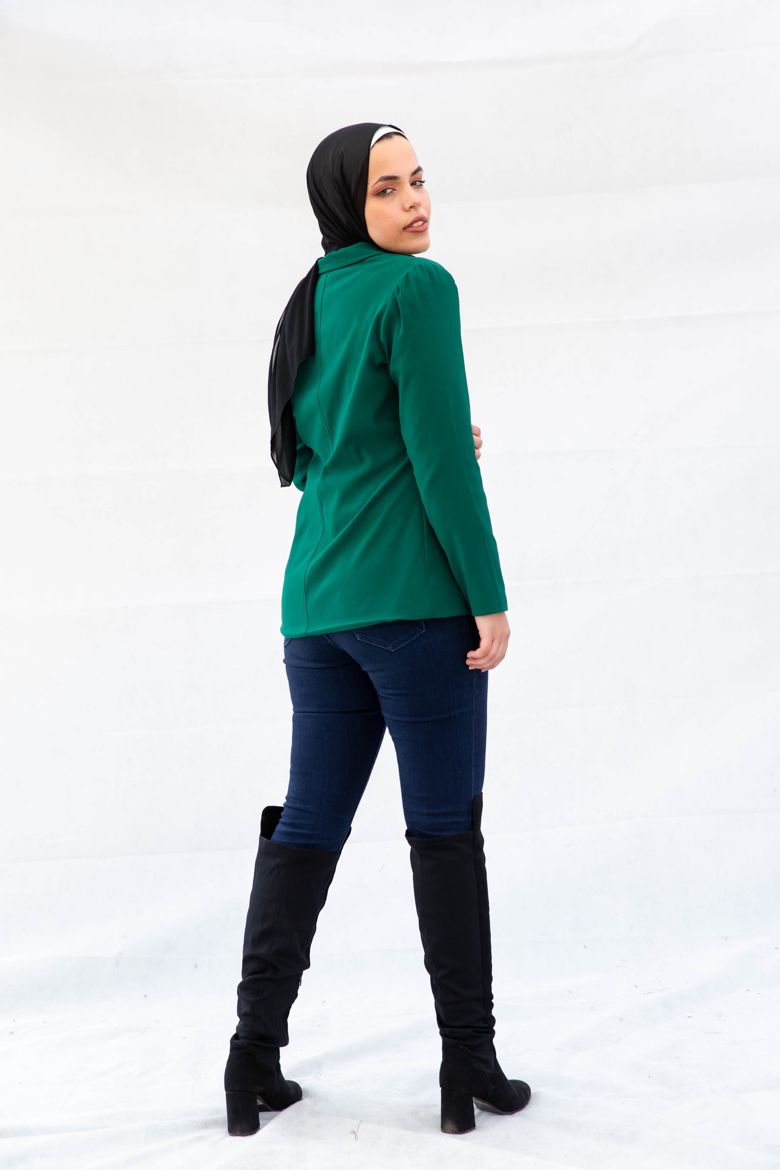 The green blazer - green