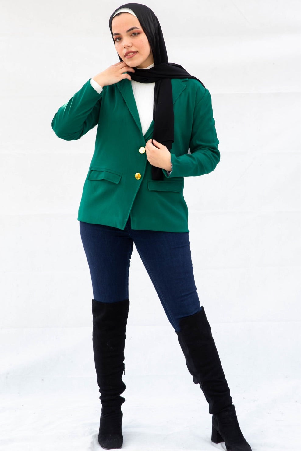 The green blazer - green