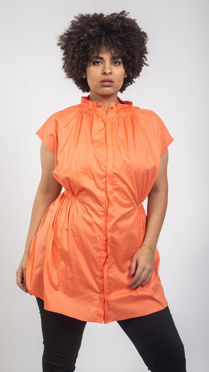 Daisy Wide Blouse - Orange
