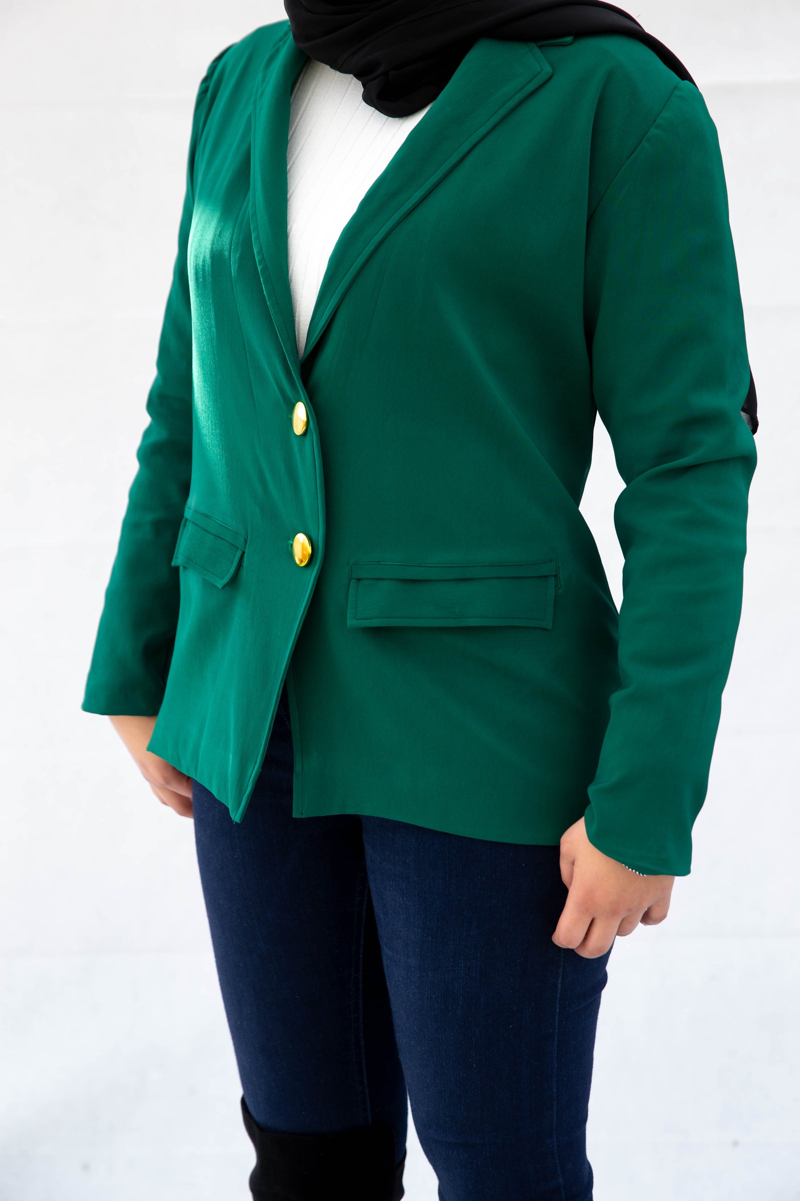The green blazer - green
