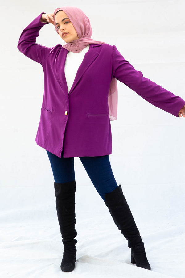 The purple blazer - purple