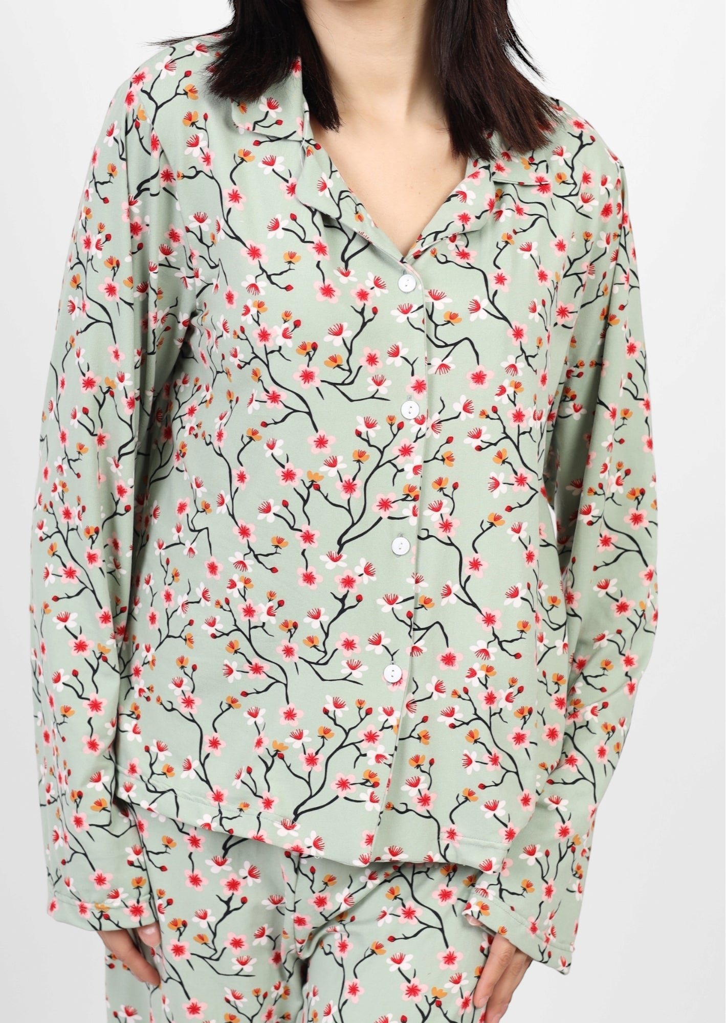 Long Sleeved classic pjs  - Mint