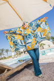 Coral Maze Beach Towel