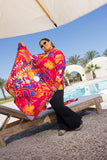 Fire Bloom Beach Towel