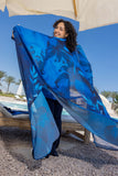Aqua Bloom Chiffon Kimono