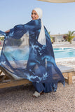 Midnight Bloom Chiffon Kimono