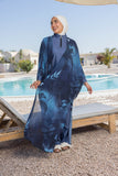 Midnight Bloom Chiffon Kimono