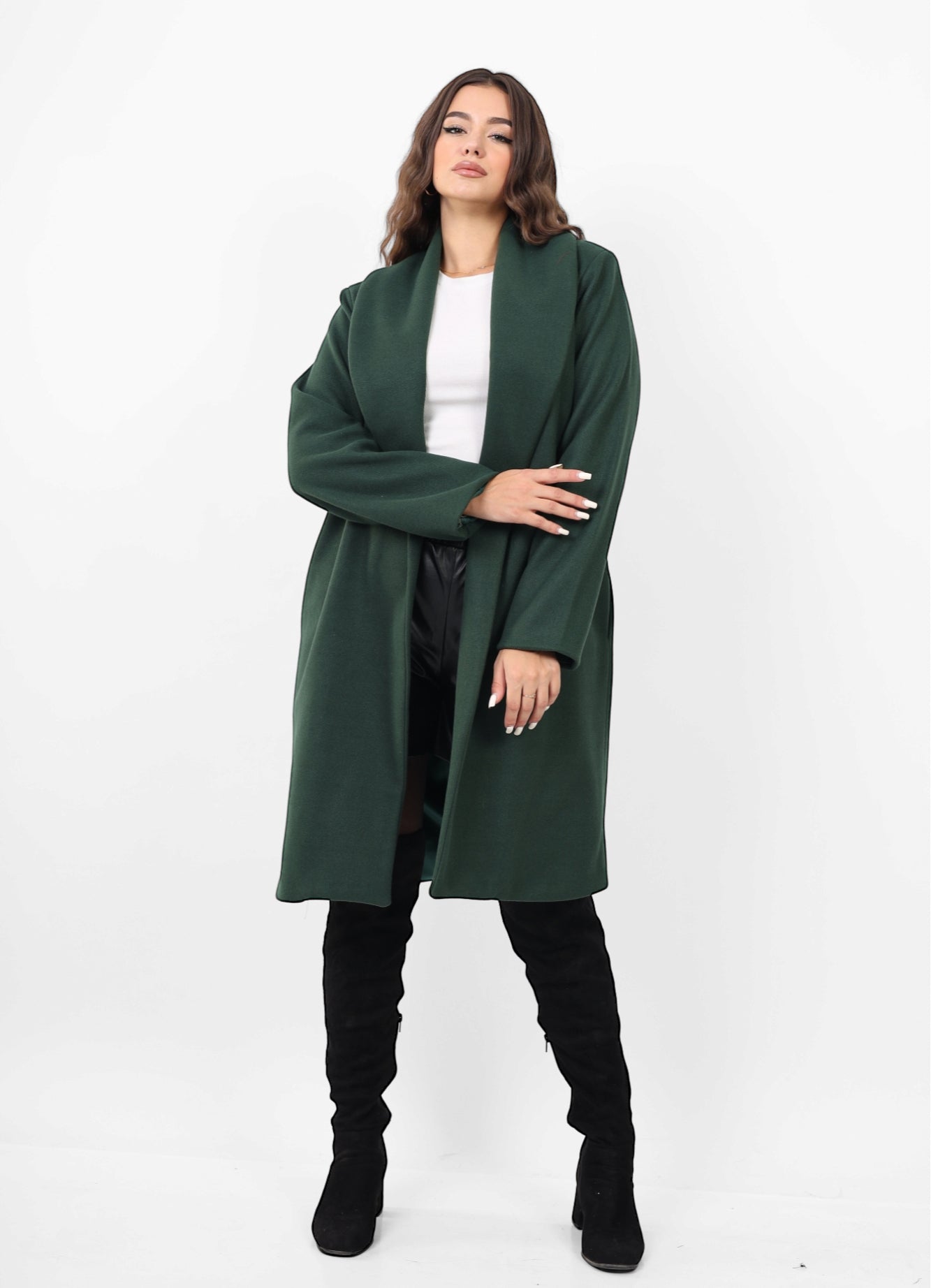 The Wool Coat - Emerald green