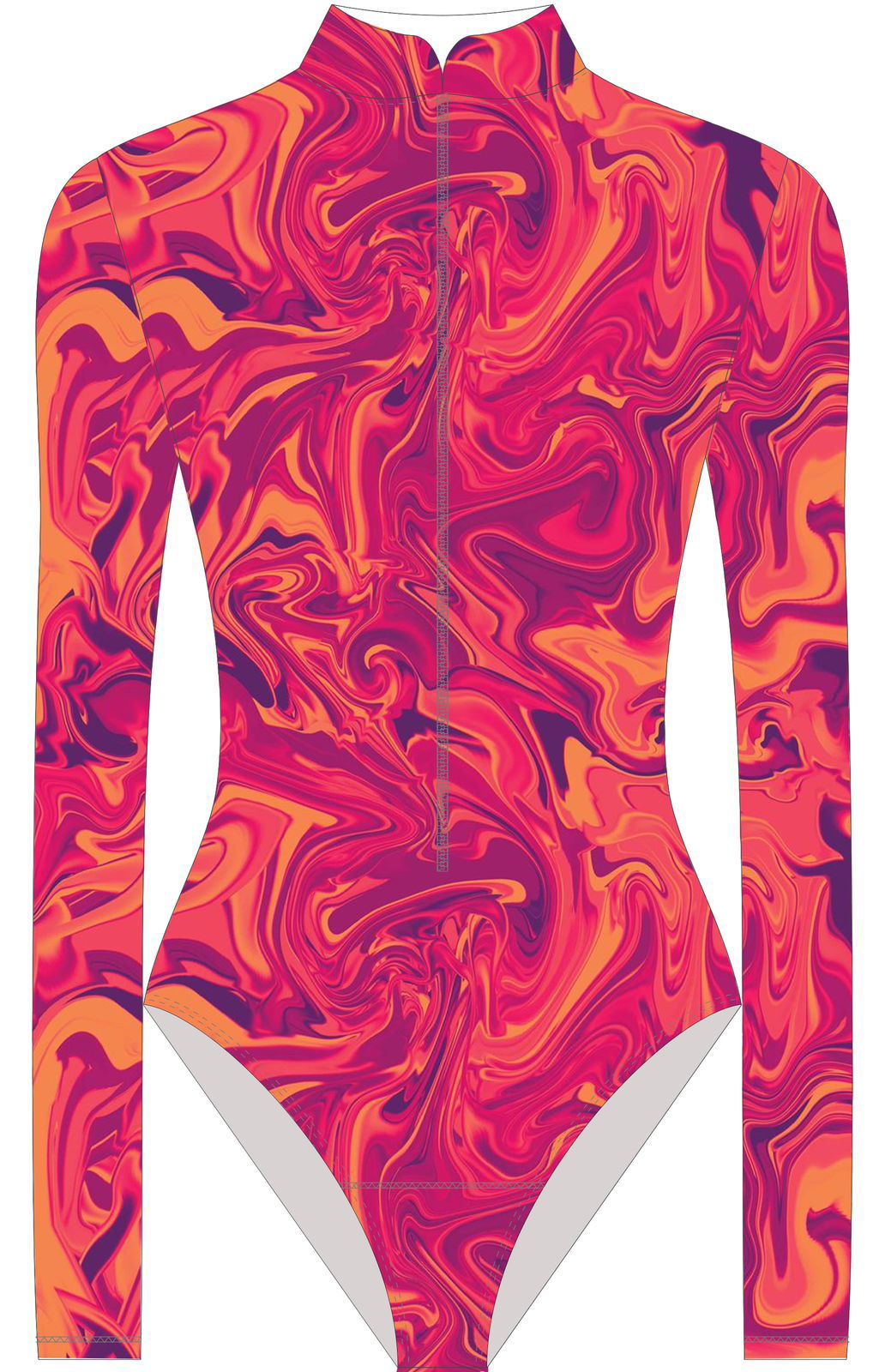 Marble beachkini One Piece - Purple